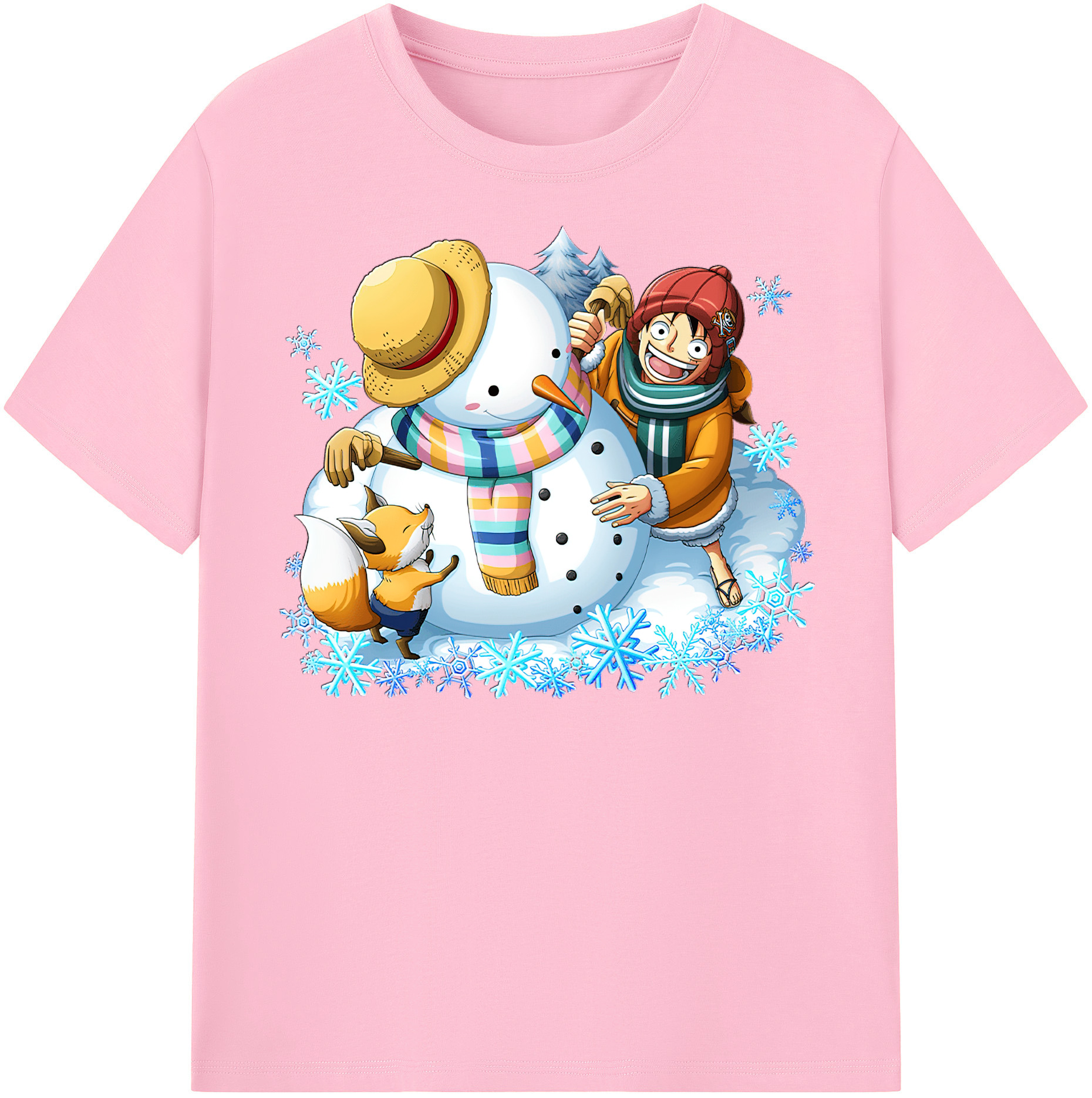 ワンピース モンキー・D・ルフィ ONE PIECE Monkey D. Luffy 綿100％半袖Tシャツ（フロントプリント）