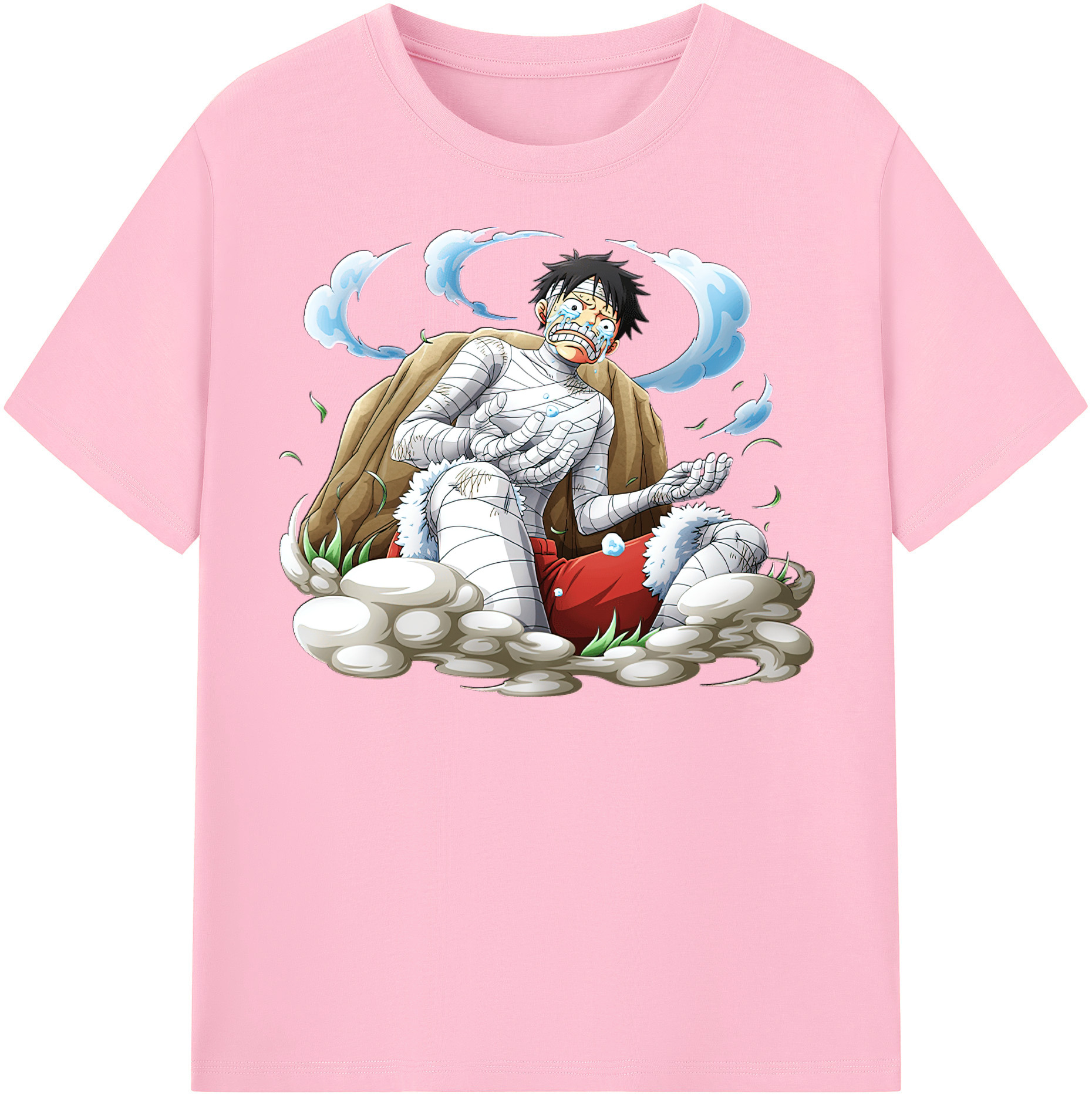 ワンピース モンキー・D・ルフィ ONE PIECE Monkey D. Luffy 綿100％半袖Tシャツ（フロントプリント）