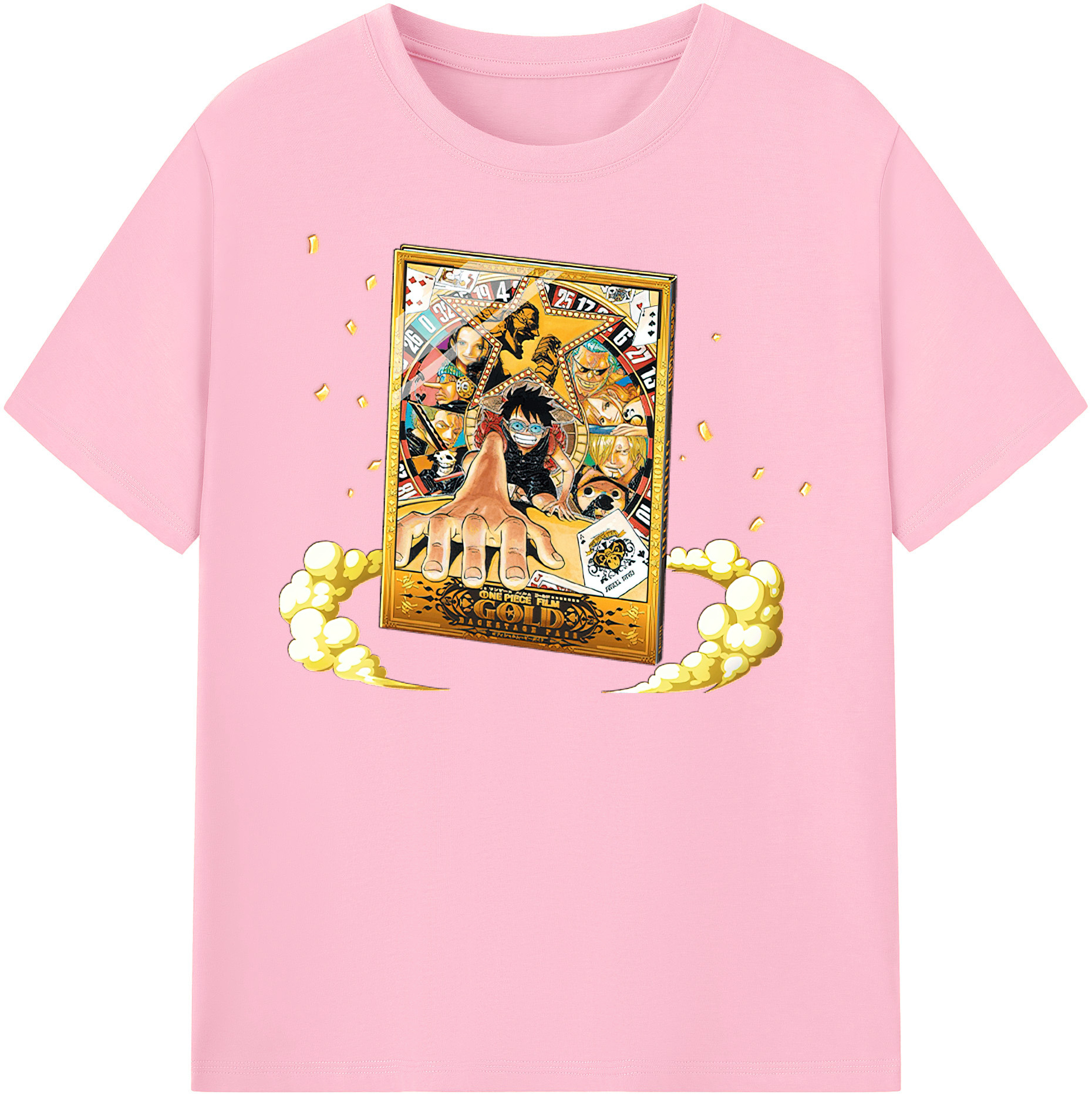 ワンピース モンキー・D・ルフィ ONE PIECE Monkey D. Luffy 綿100％半袖Tシャツ（フロントプリント）
