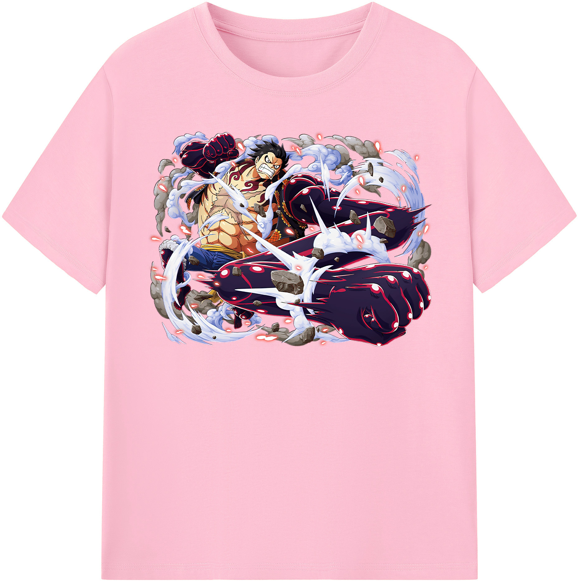 ワンピース モンキー・D・ルフィ ONE PIECE Monkey D. Luffy 綿100％半袖Tシャツ（フロントプリント）