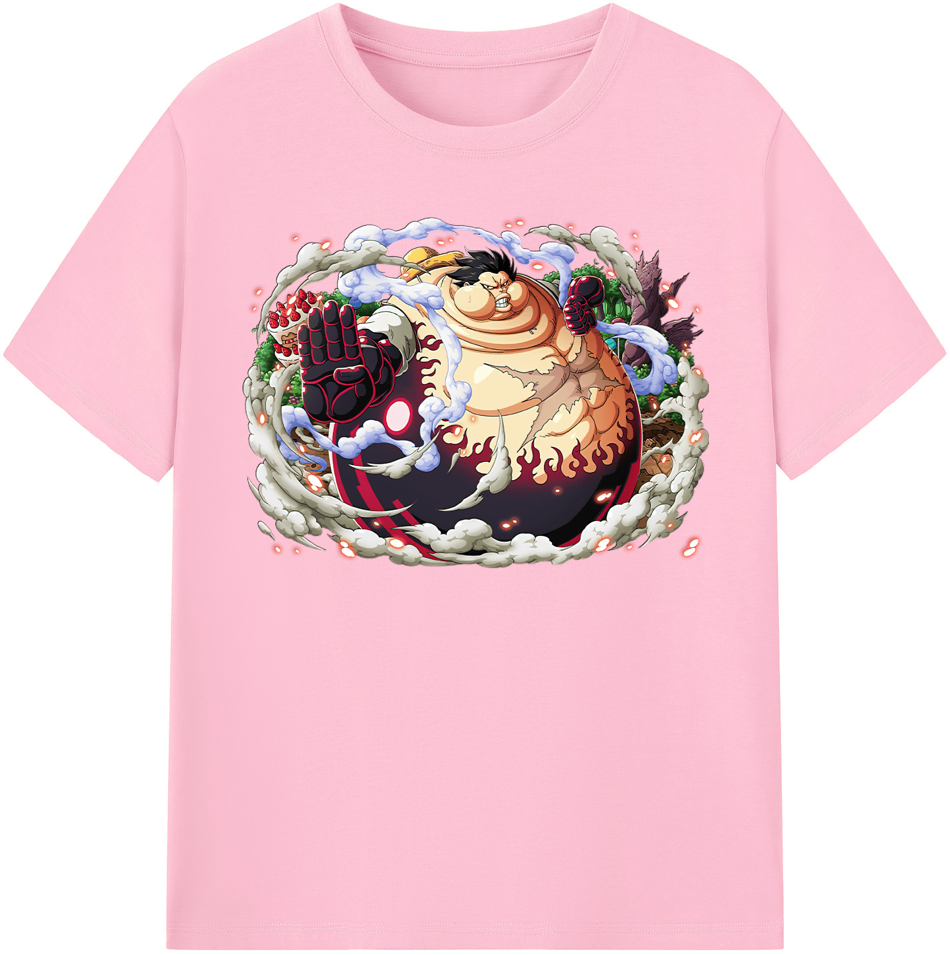 ワンピース モンキー・D・ルフィ ONE PIECE Monkey D. Luffy 綿100％半袖Tシャツ（フロントプリント）