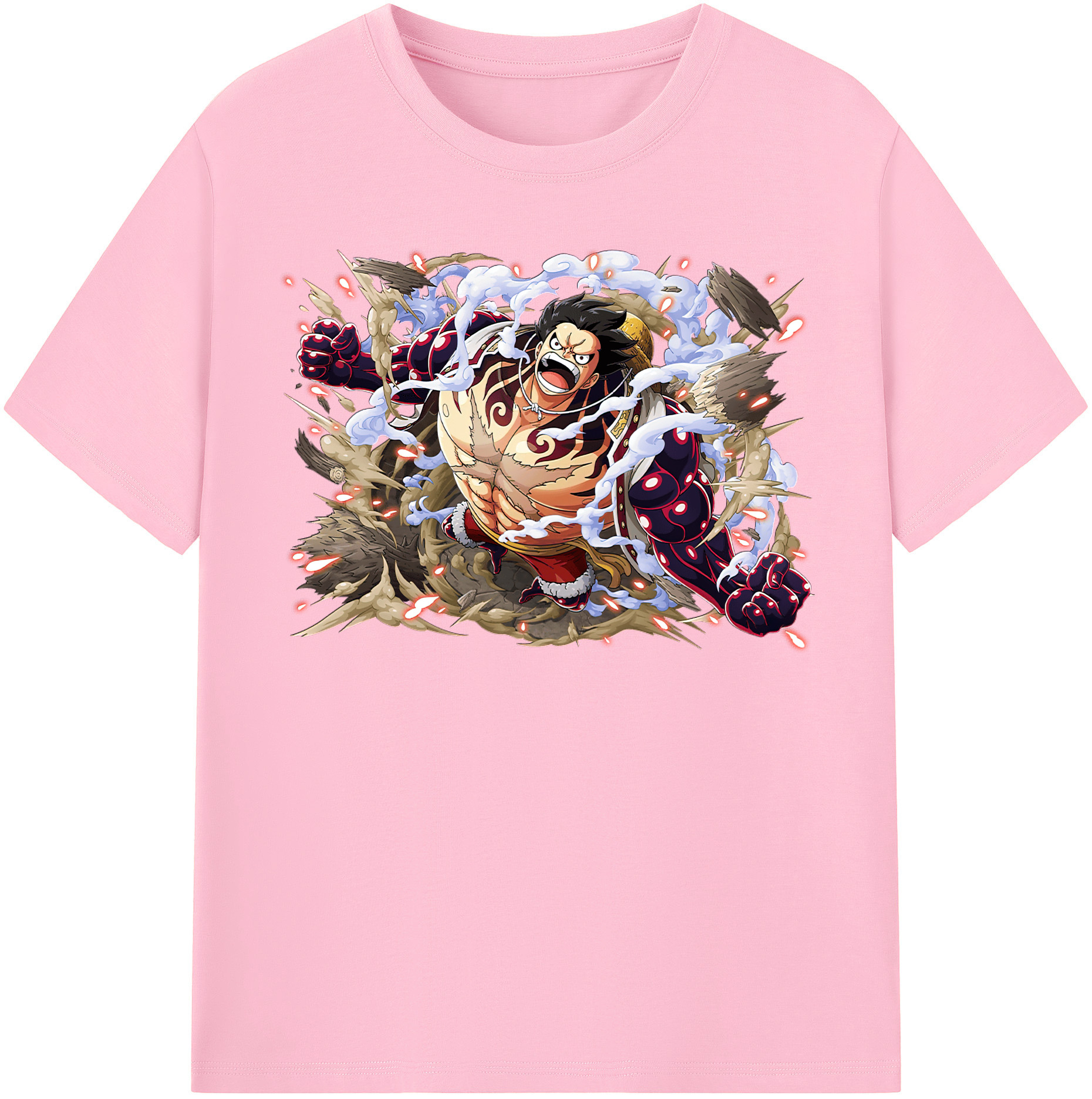 ワンピース モンキー・D・ルフィ ONE PIECE Monkey D. Luffy 綿100％半袖Tシャツ（フロントプリント）