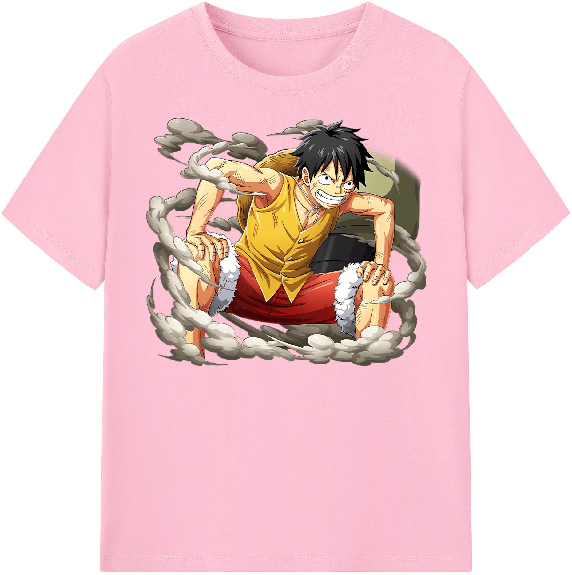 ワンピース モンキー・D・ルフィ ONE PIECE Monkey D. Luffy 綿100％半袖Tシャツ（フロントプリント）