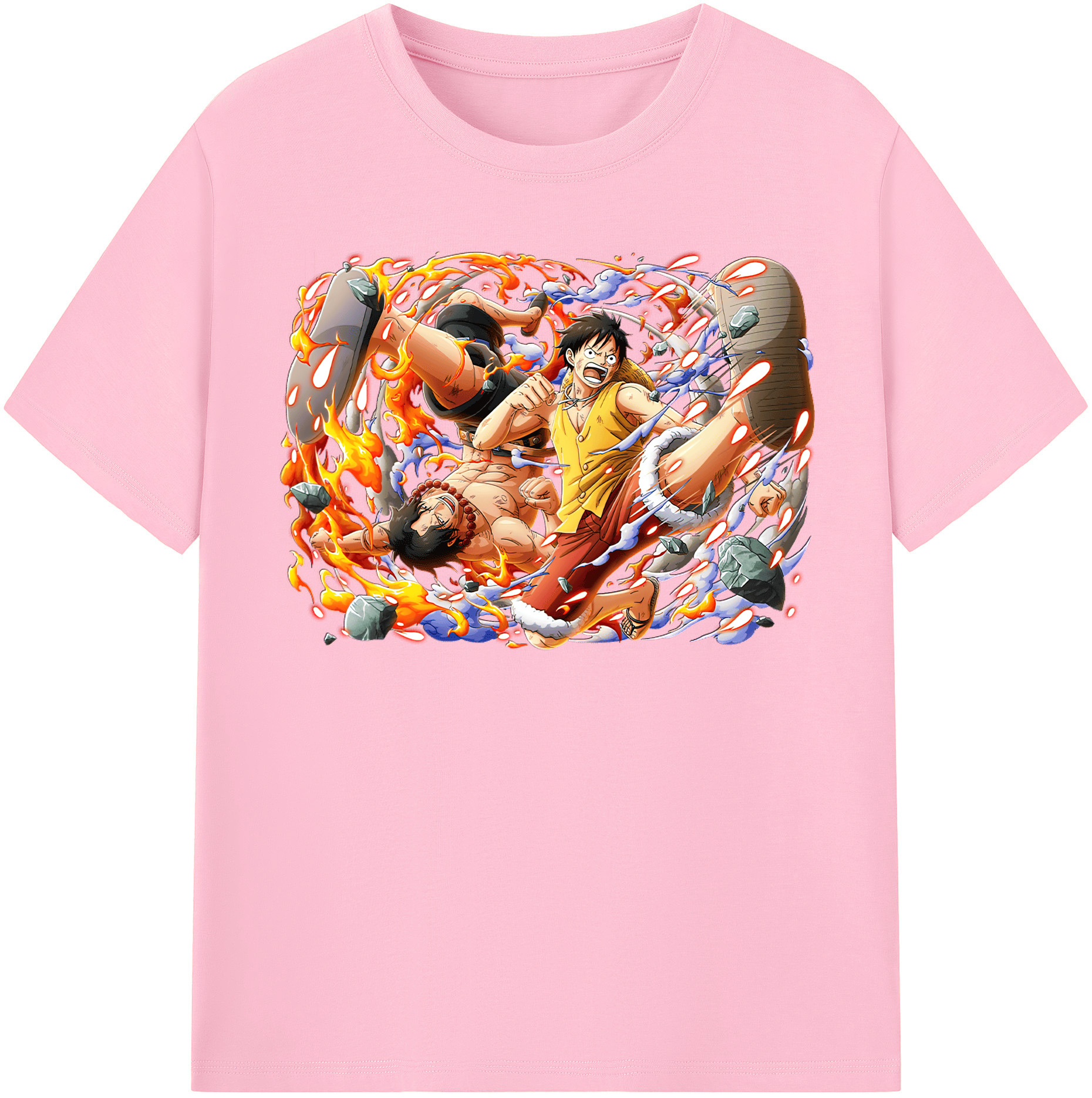 ワンピース モンキー・D・ルフィ ONE PIECE Monkey D. Luffy 綿100％半袖Tシャツ（フロントプリント）