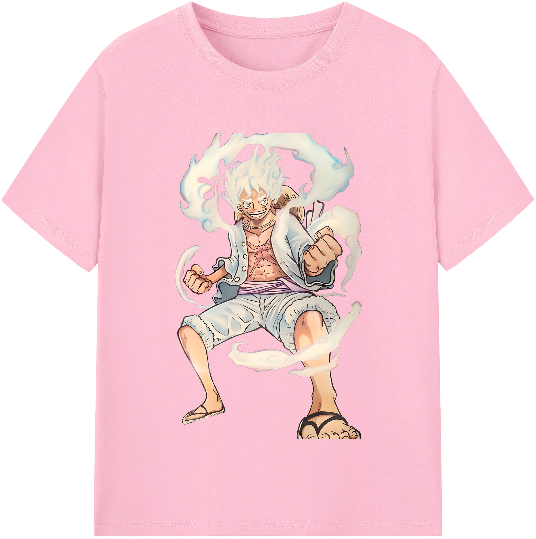 ワンピース モンキー・D・ルフィ ONE PIECE Monkey D. Luffy 綿100％半袖Tシャツ（フロントプリント）