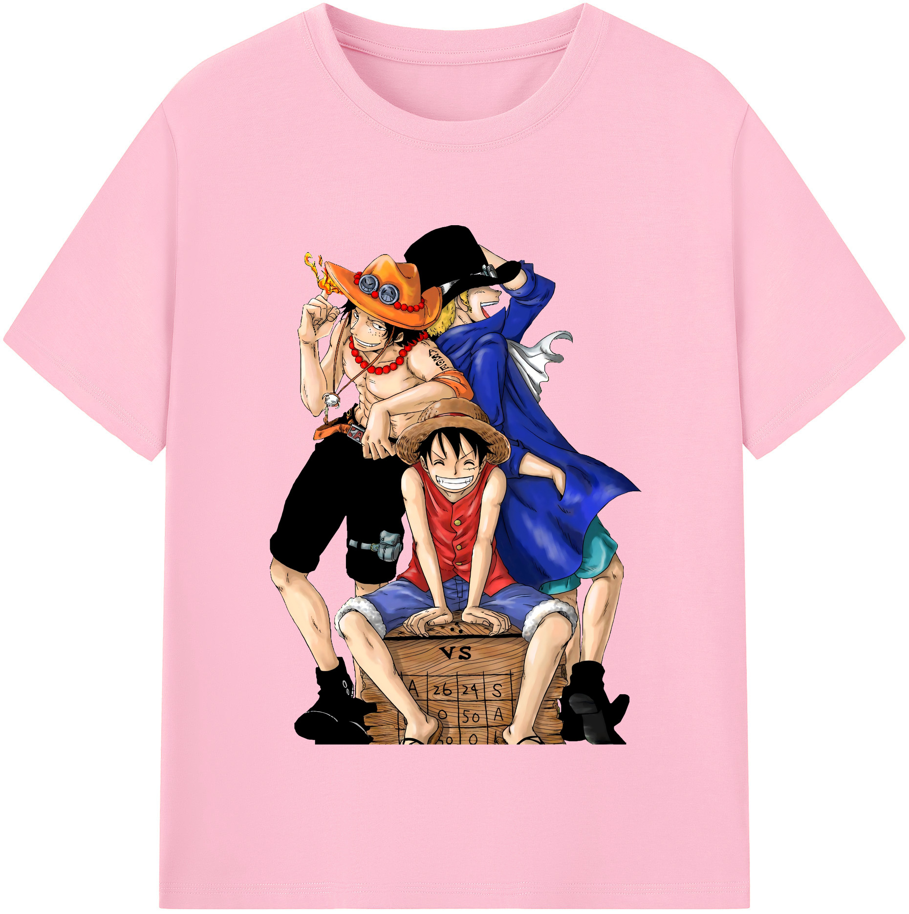ワンピース モンキー・D・ルフィ ONE PIECE Monkey D. Luffy 綿100％半袖Tシャツ（フロントプリント）