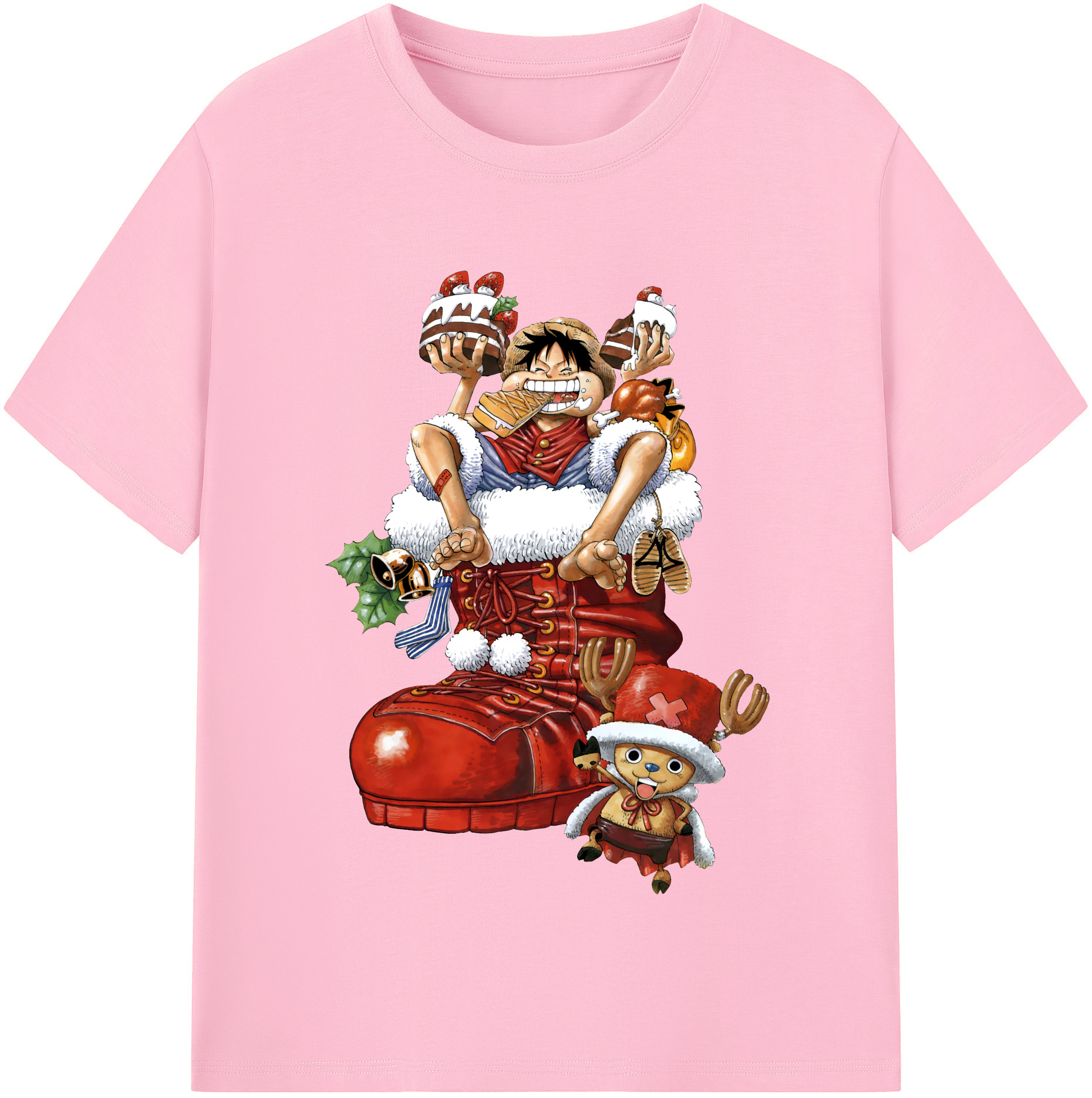 ワンピース モンキー・D・ルフィ ONE PIECE Monkey D. Luffy 綿100％半袖Tシャツ（フロントプリント）
