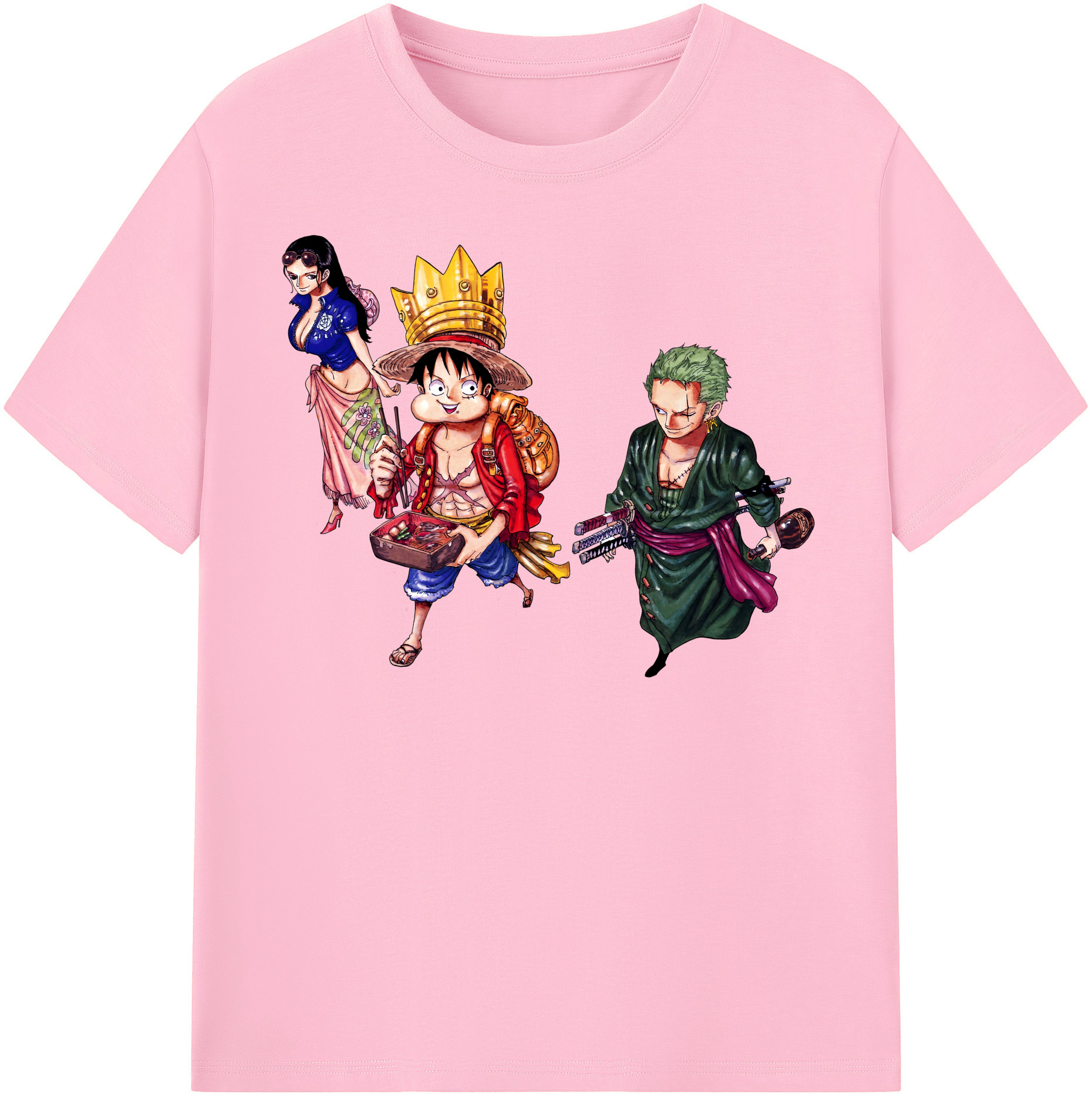ワンピース モンキー・D・ルフィ ONE PIECE Monkey D. Luffy 綿100％半袖Tシャツ（フロントプリント）