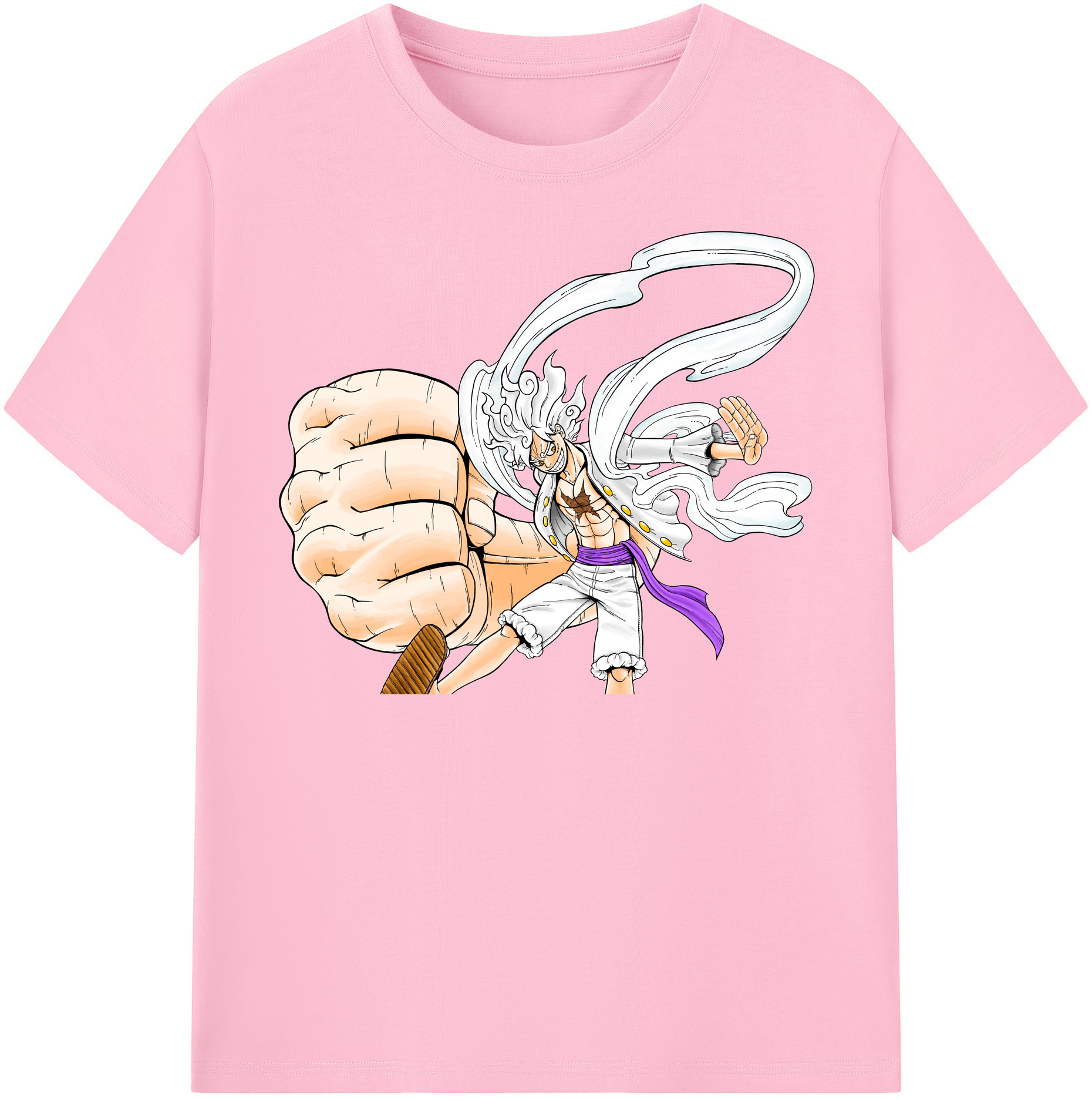 ワンピース モンキー・D・ルフィ ONE PIECE Monkey D. Luffy 綿100％半袖Tシャツ（フロントプリント）