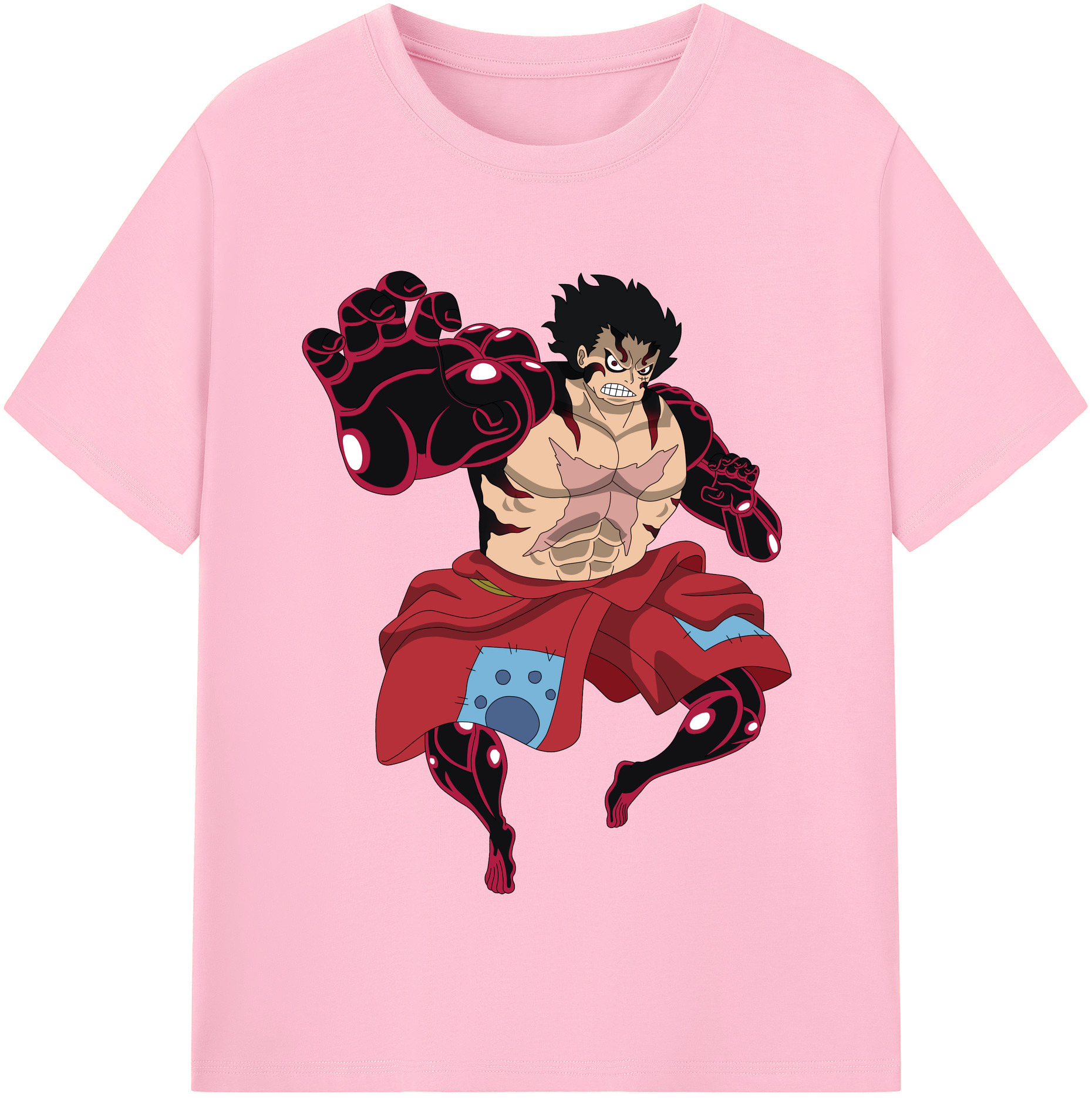 ワンピース モンキー・D・ルフィ ONE PIECE Monkey D. Luffy 綿100％半袖Tシャツ（フロントプリント）