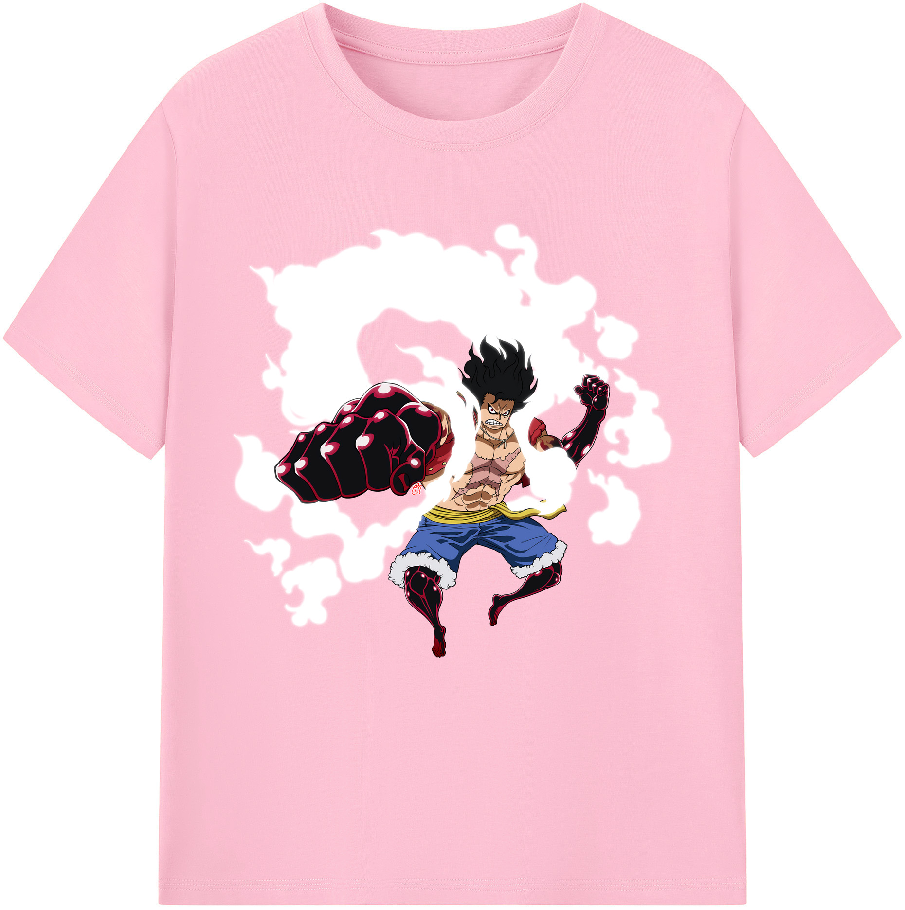ワンピース モンキー・D・ルフィ ONE PIECE Monkey D. Luffy 綿100％半袖Tシャツ（フロントプリント）