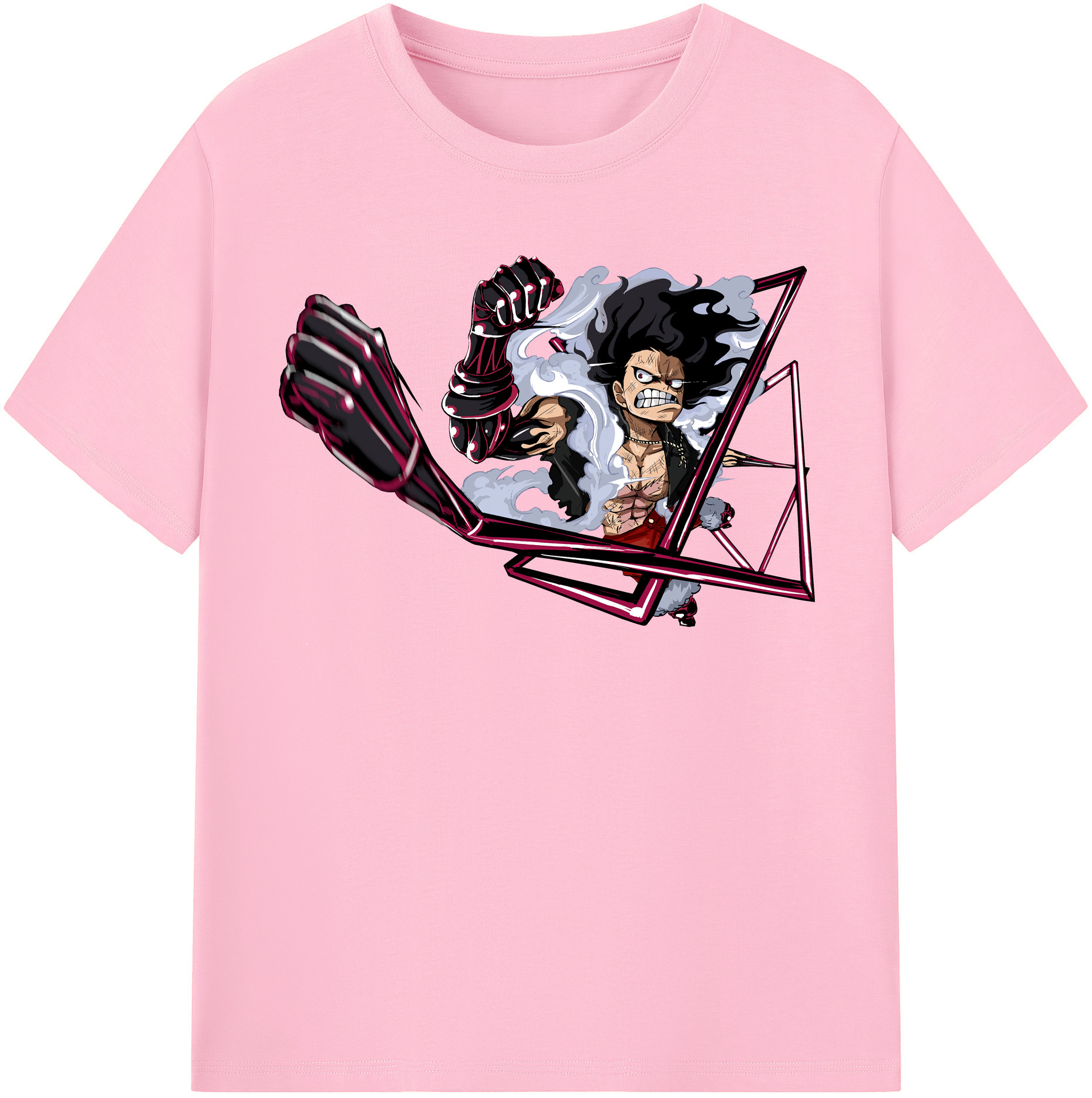 ワンピース モンキー・D・ルフィ ONE PIECE Monkey D. Luffy 綿100％半袖Tシャツ（フロントプリント）
