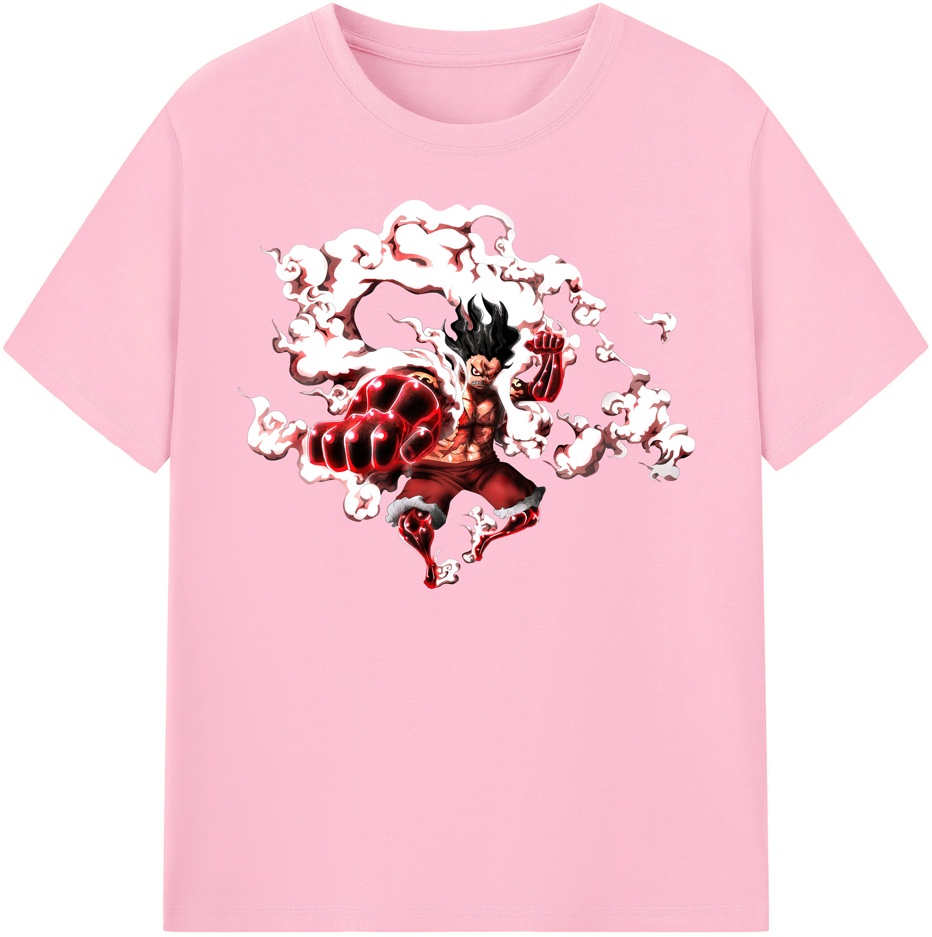ワンピース モンキー・D・ルフィ ONE PIECE Monkey D. Luffy 綿100％半袖Tシャツ（フロントプリント）