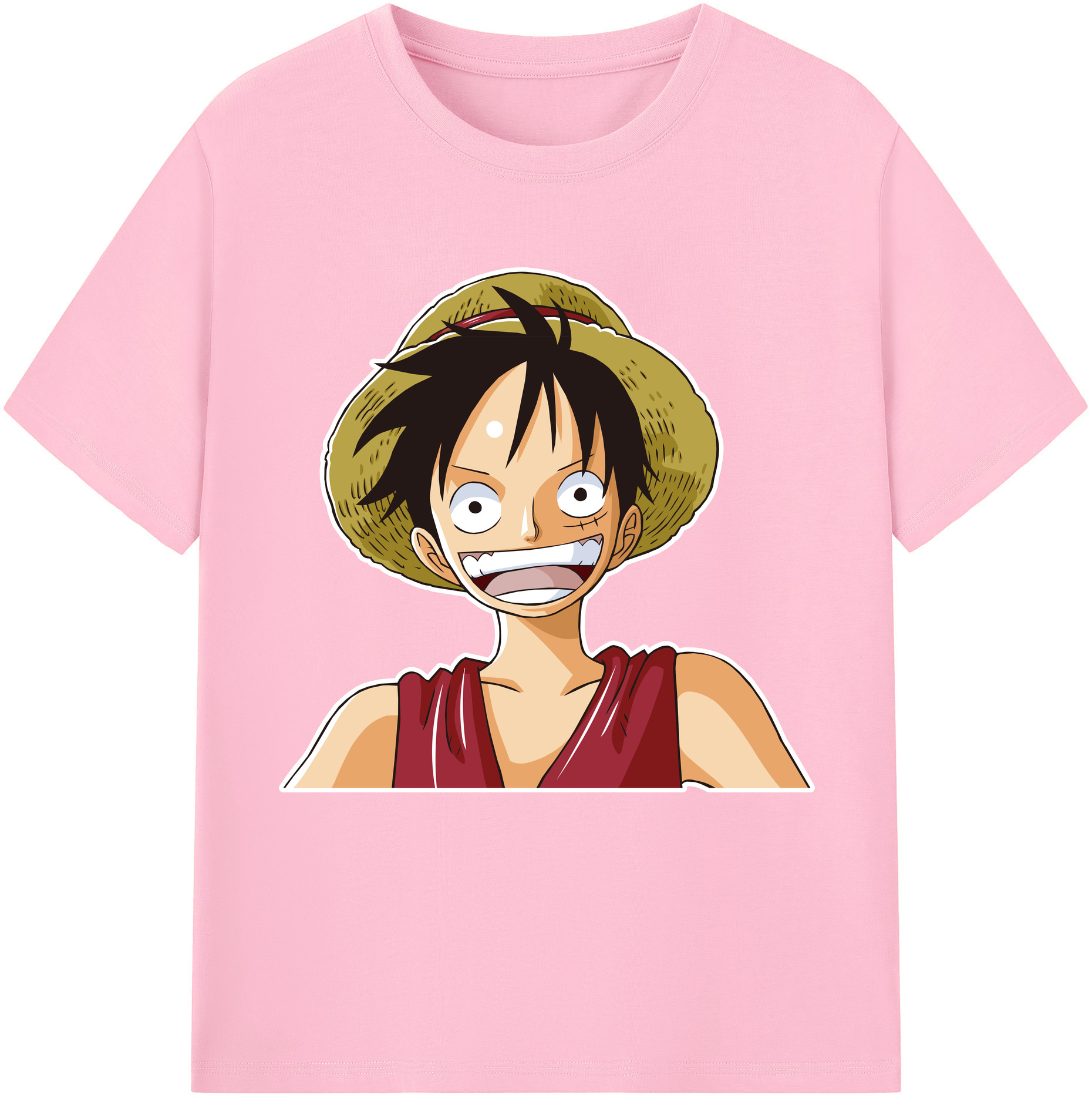 ワンピース モンキー・D・ルフィ ONE PIECE Monkey D. Luffy 綿100％半袖Tシャツ（フロントプリント）