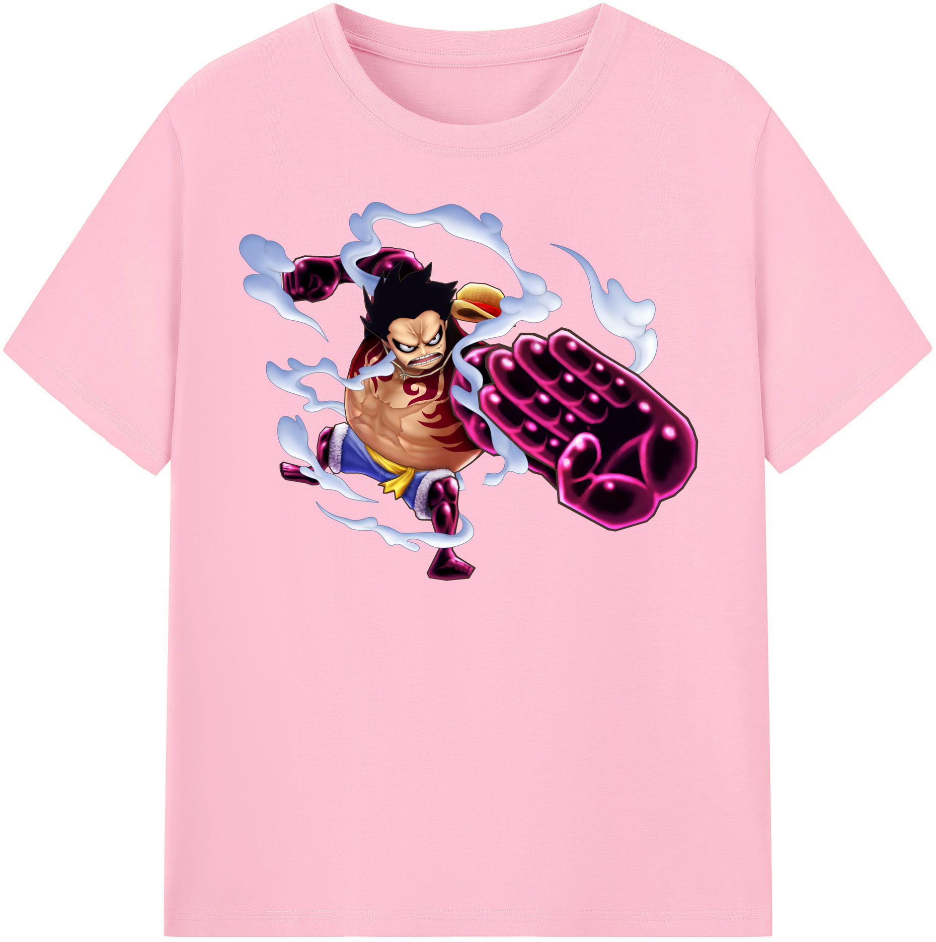 ワンピース モンキー・D・ルフィ ONE PIECE Monkey D. Luffy 綿100％半袖Tシャツ（フロントプリント）