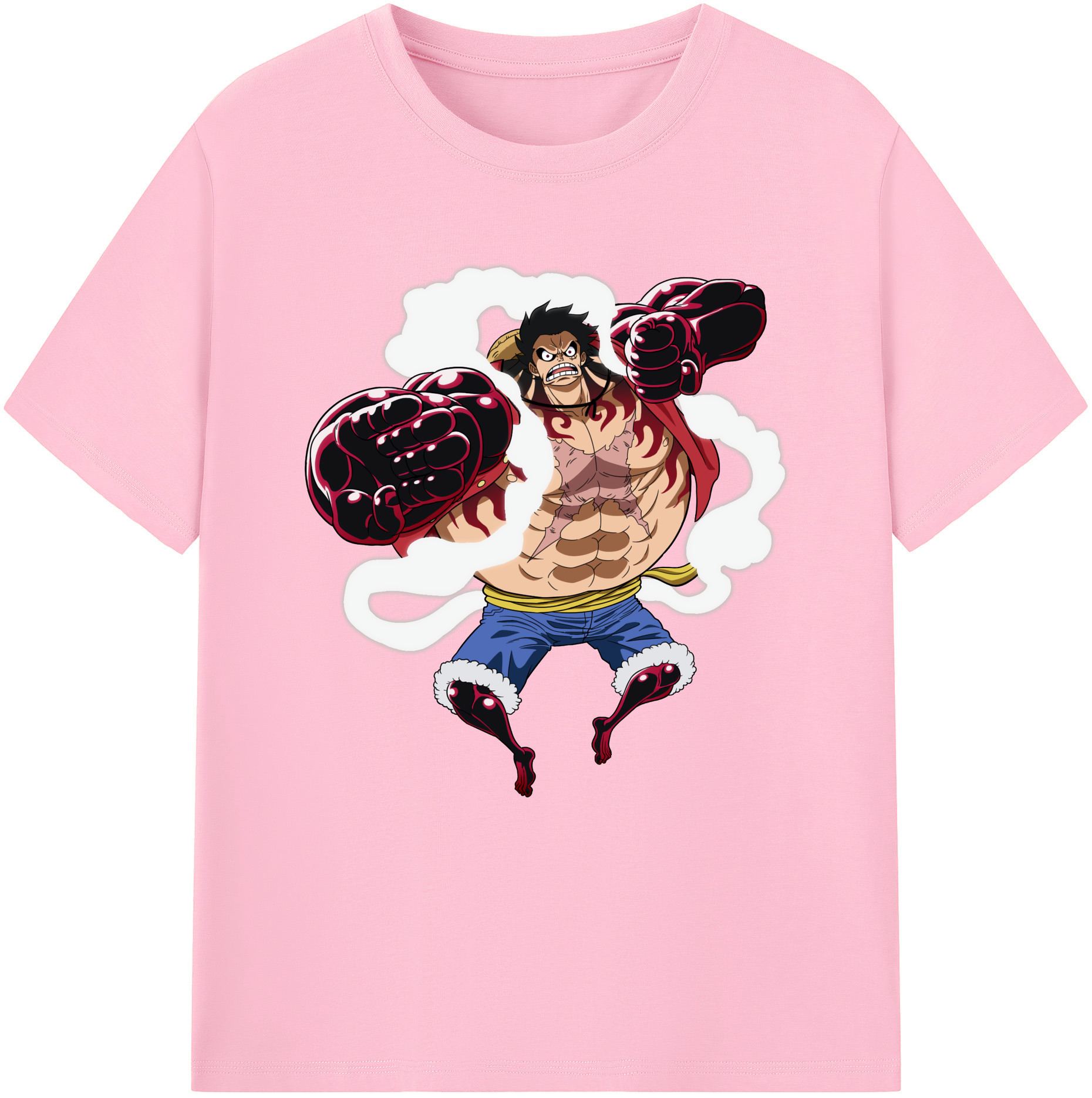 ワンピース モンキー・D・ルフィ ONE PIECE Monkey D. Luffy 綿100％半袖Tシャツ（フロントプリント）