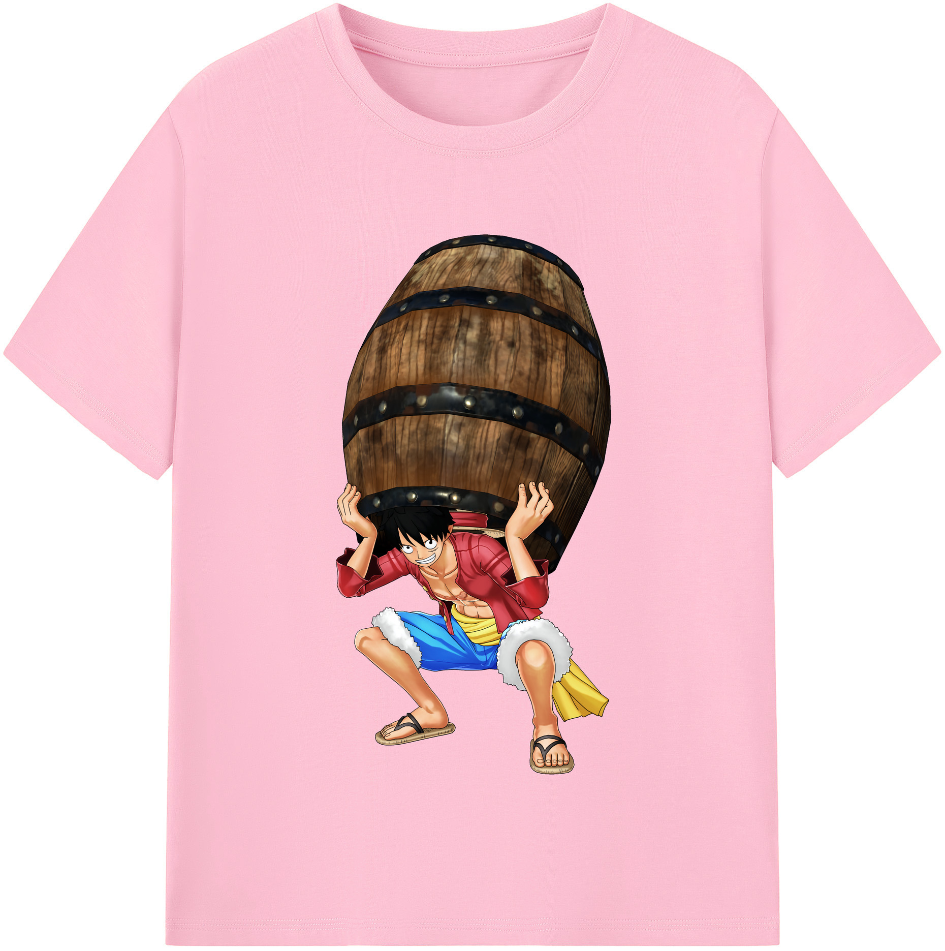 ワンピース モンキー・D・ルフィ ONE PIECE Monkey D. Luffy 綿100％半袖Tシャツ（フロントプリント）