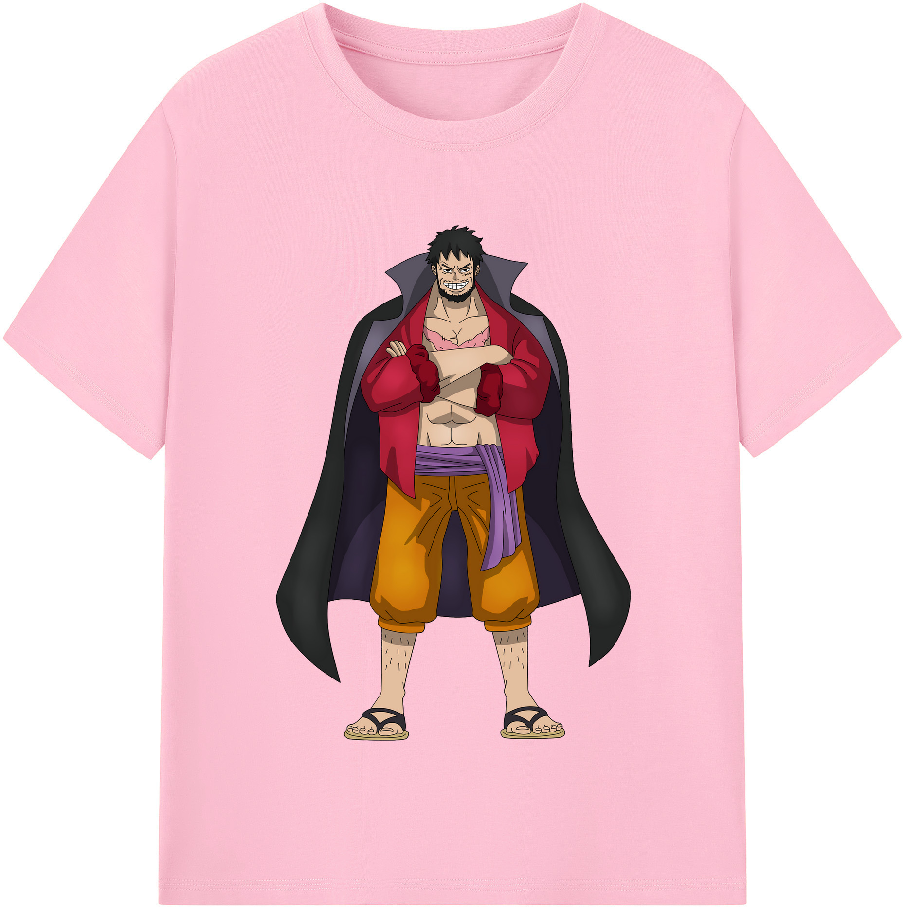 ワンピース モンキー・D・ルフィ ONE PIECE Monkey D. Luffy 綿100％半袖Tシャツ（フロントプリント）