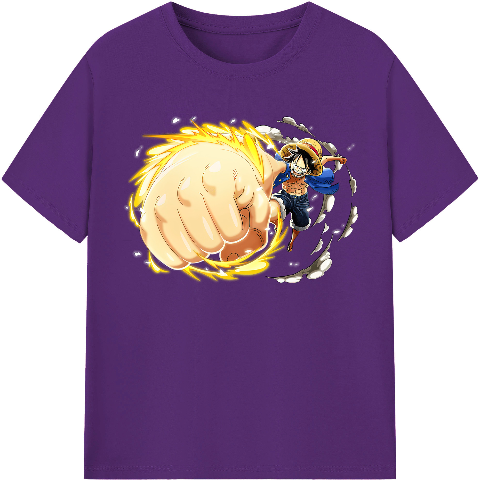 ワンピース モンキー・D・ルフィ ONE PIECE Monkey D. Luffy 綿100％半袖Tシャツ（フロントプリント）