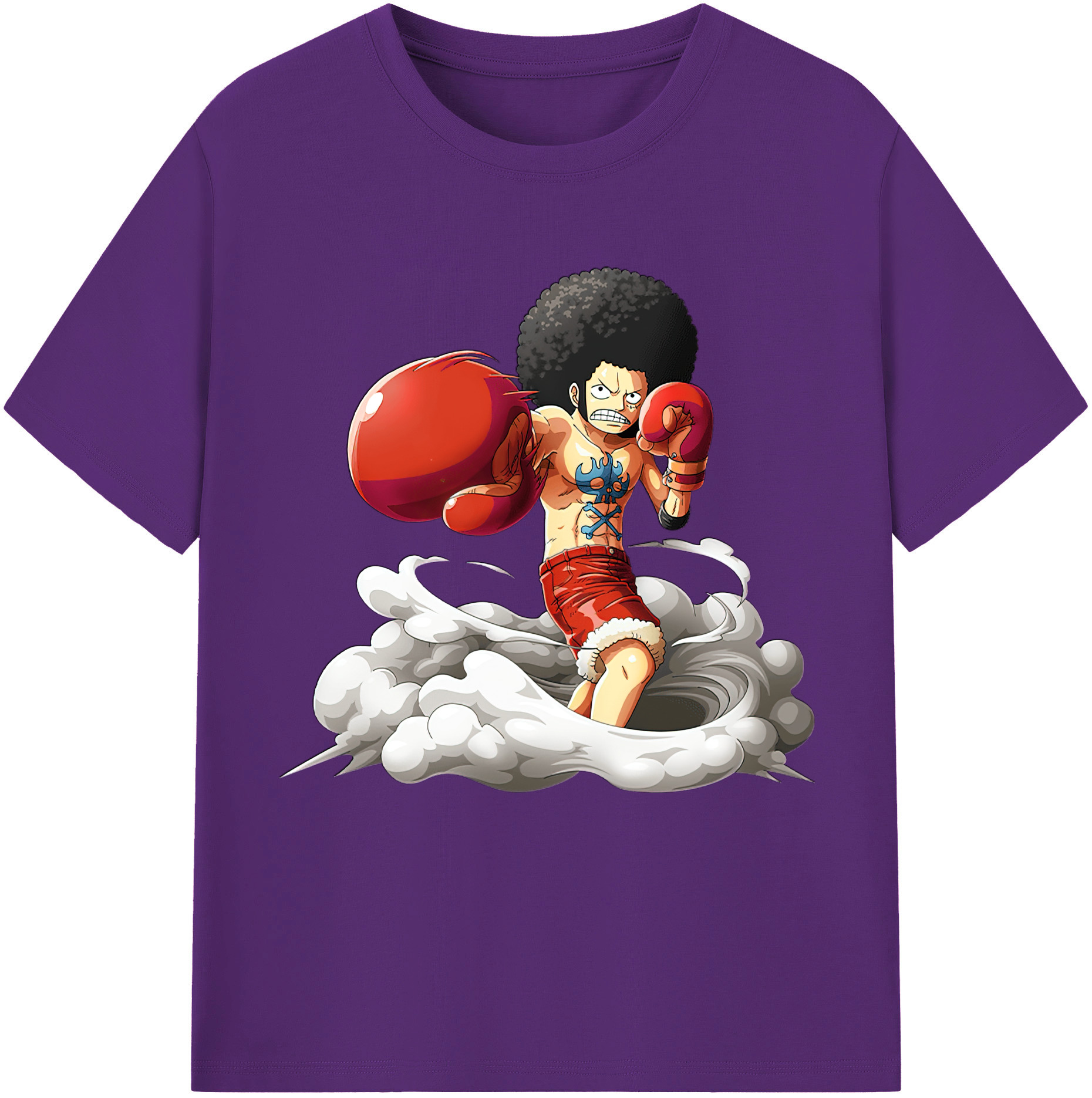 ワンピース モンキー・D・ルフィ ONE PIECE Monkey D. Luffy 綿100％半袖Tシャツ（フロントプリント）