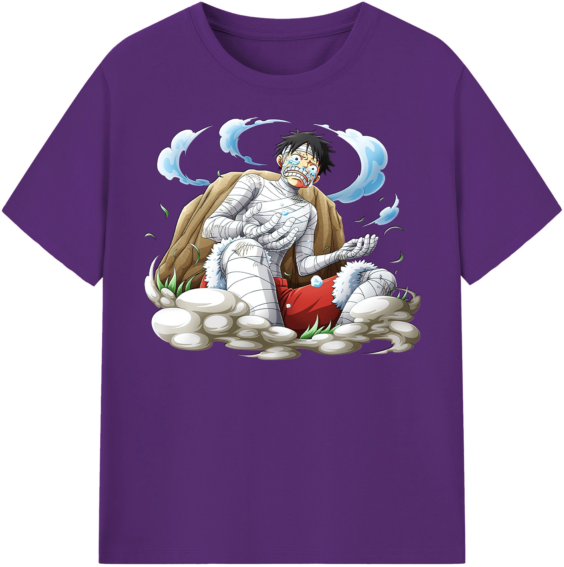 ワンピース モンキー・D・ルフィ ONE PIECE Monkey D. Luffy 綿100％半袖Tシャツ（フロントプリント）