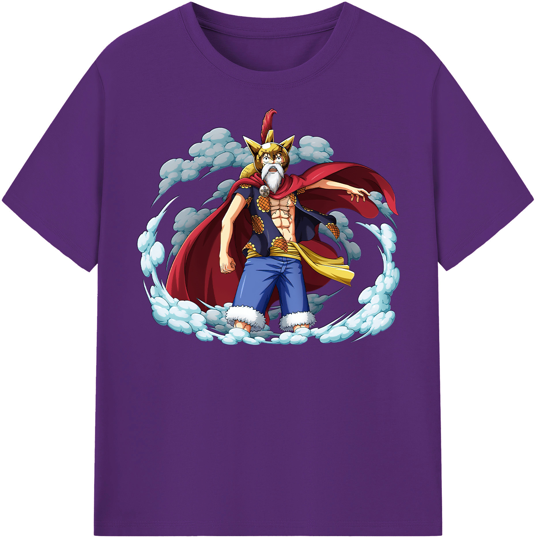 ワンピース モンキー・D・ルフィ ONE PIECE Monkey D. Luffy 綿100％半袖Tシャツ（フロントプリント）