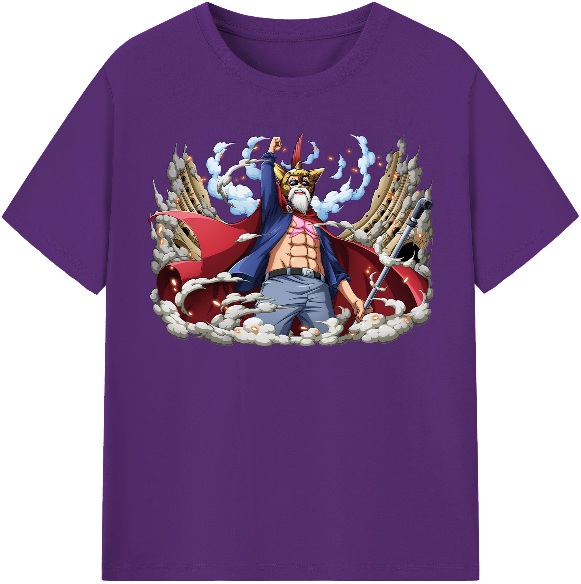 ワンピース モンキー・D・ルフィ ONE PIECE Monkey D. Luffy 綿100％半袖Tシャツ（フロントプリント）