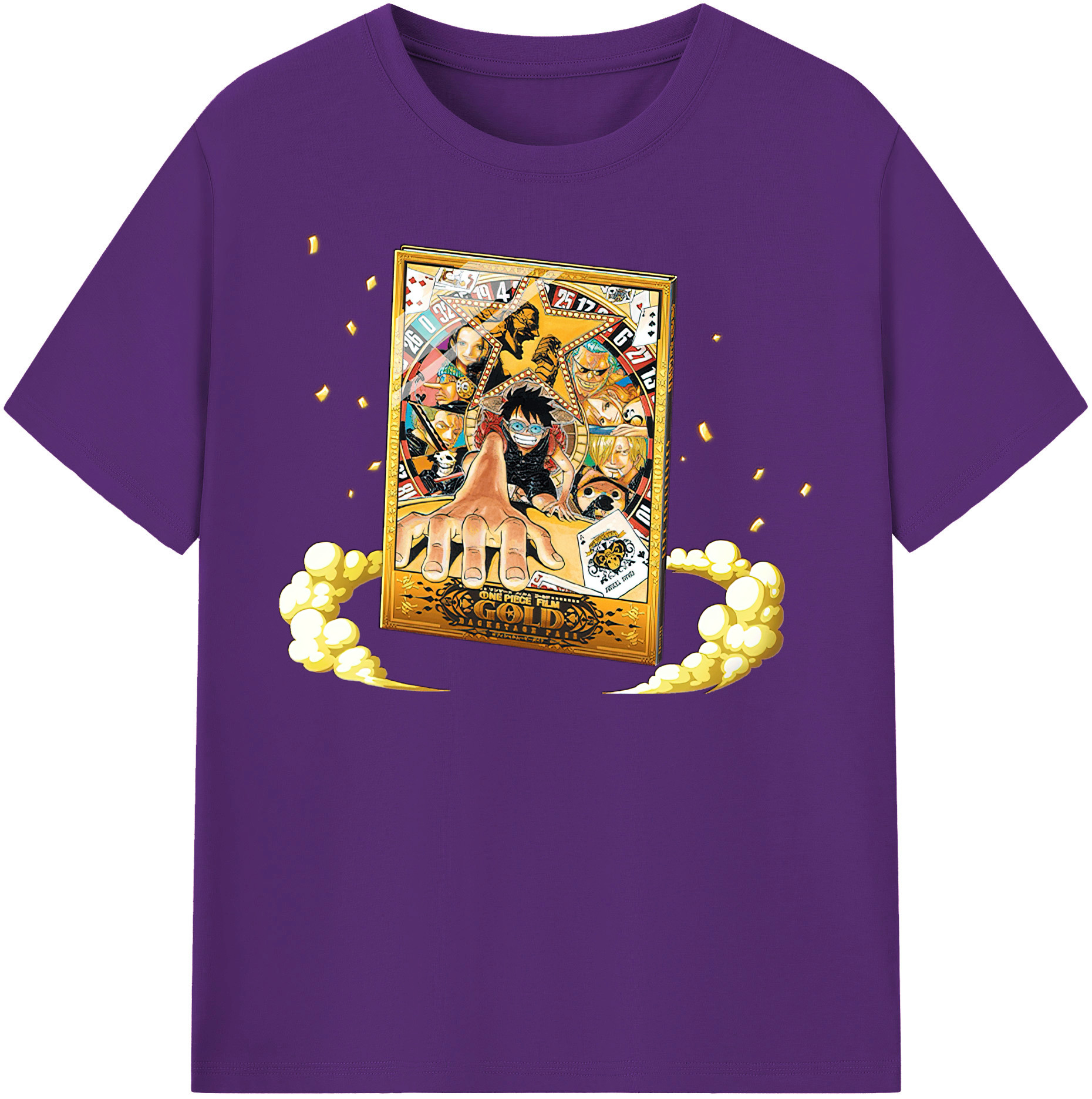 ワンピース モンキー・D・ルフィ ONE PIECE Monkey D. Luffy 綿100％半袖Tシャツ（フロントプリント）