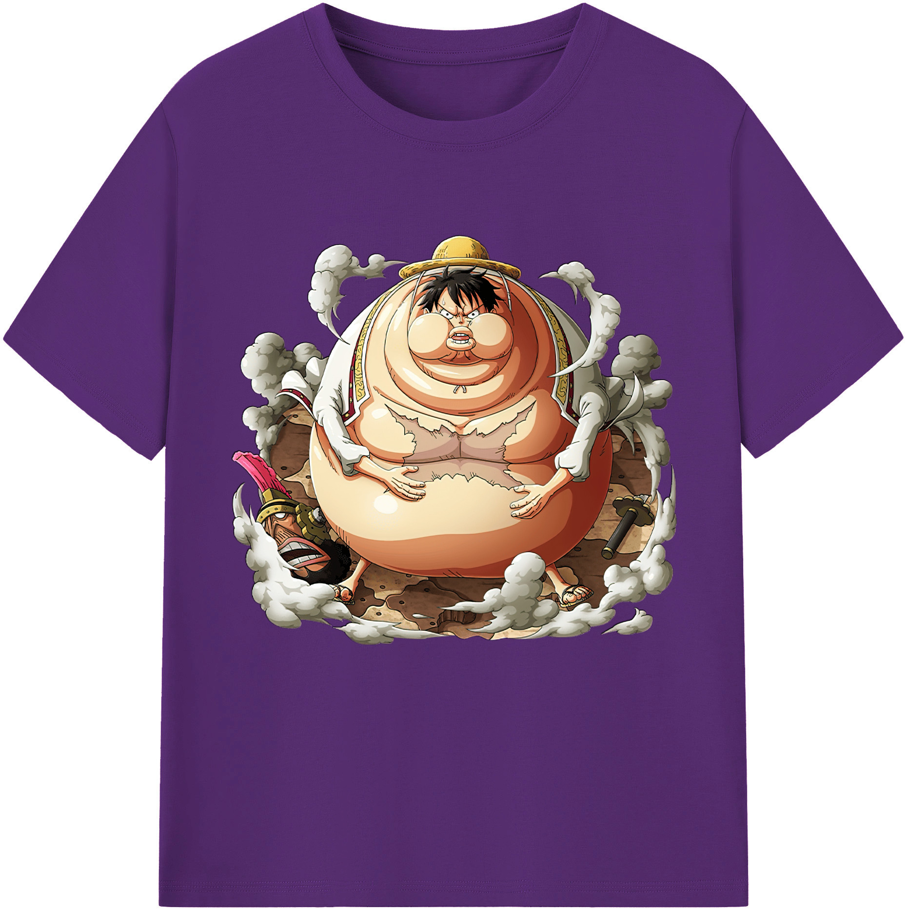 ワンピース モンキー・D・ルフィ ONE PIECE Monkey D. Luffy 綿100％半袖Tシャツ（フロントプリント）