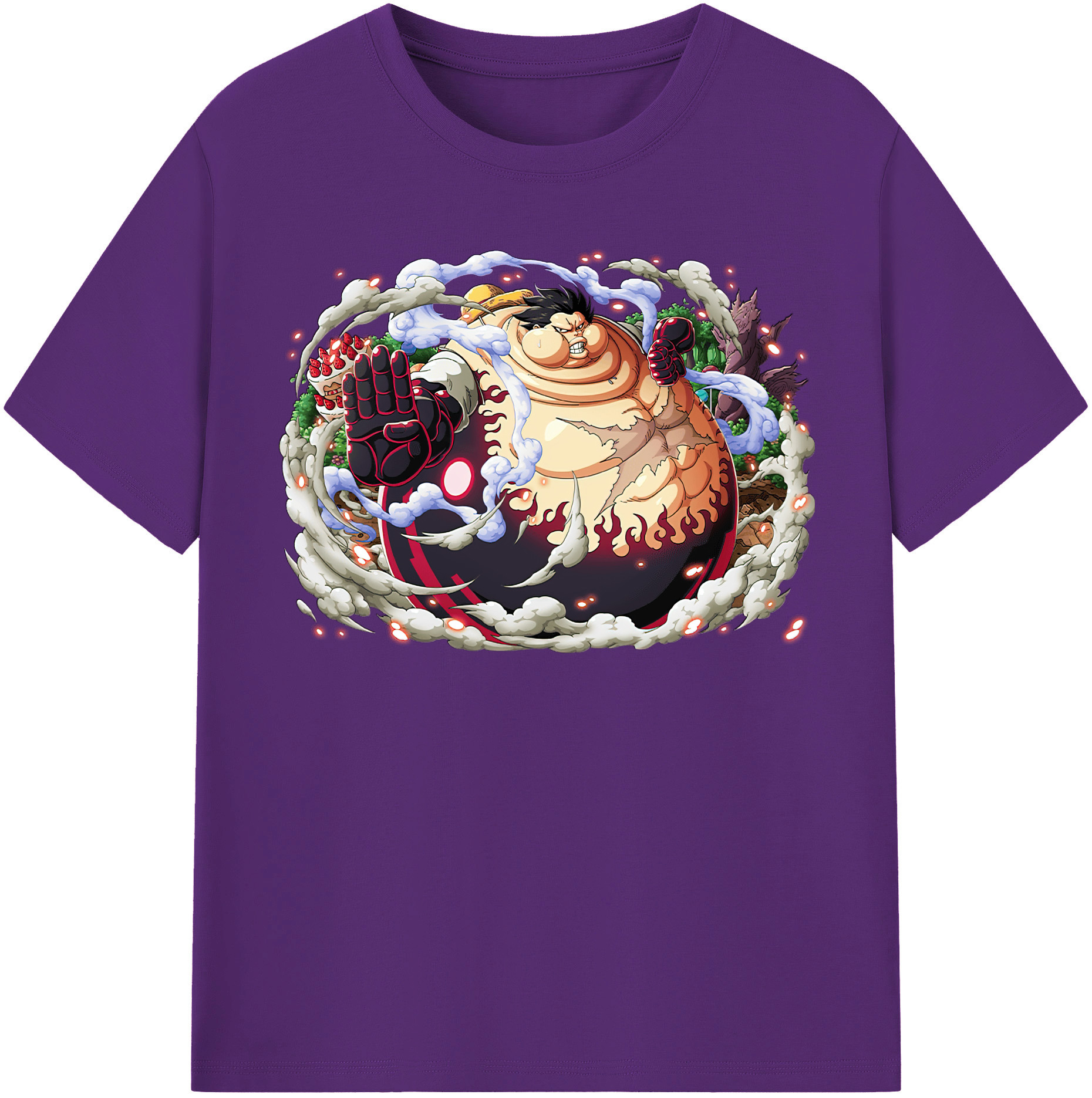 ワンピース モンキー・D・ルフィ ONE PIECE Monkey D. Luffy 綿100％半袖Tシャツ（フロントプリント）