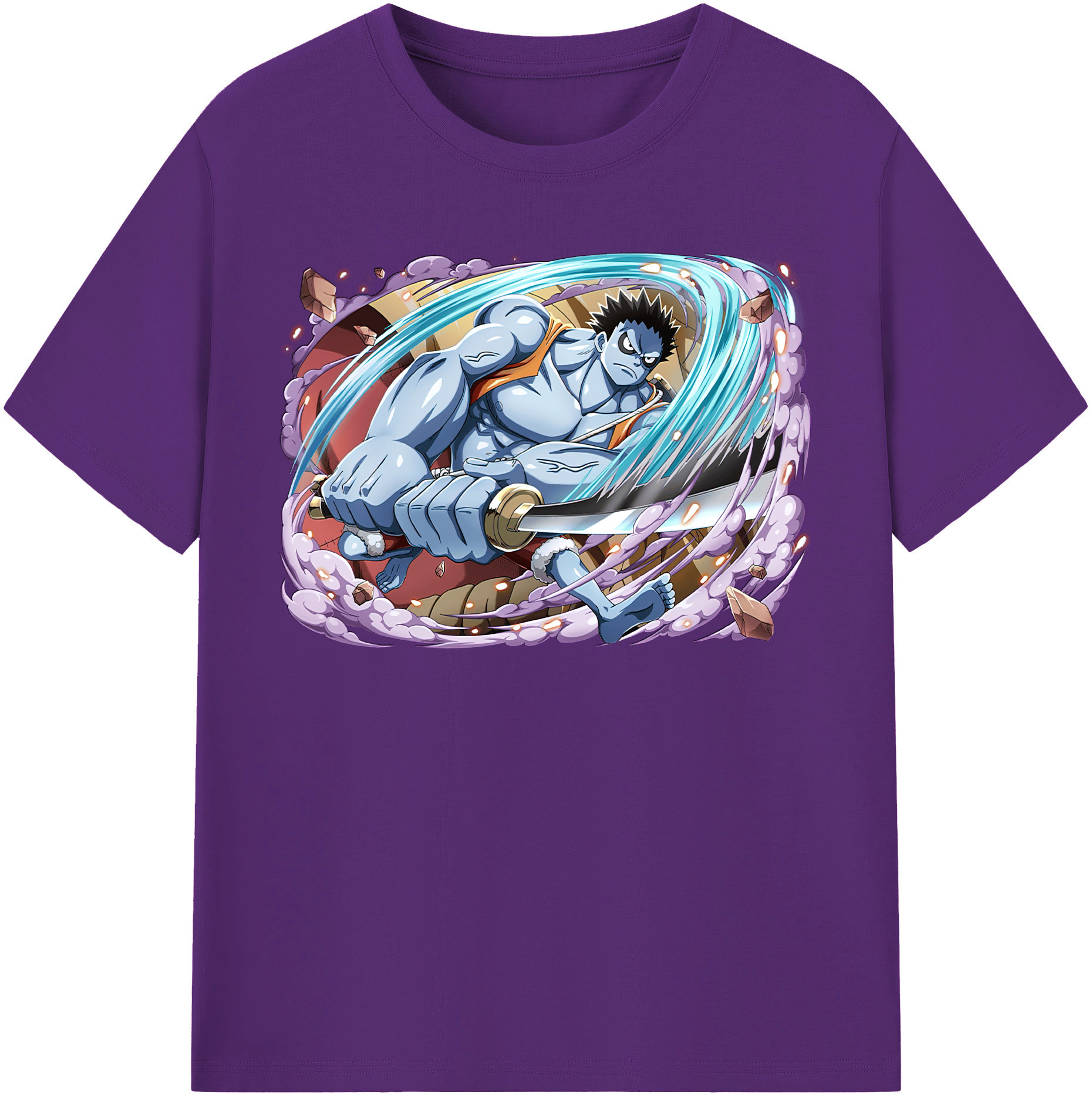 ワンピース モンキー・D・ルフィ ONE PIECE Monkey D. Luffy 綿100％半袖Tシャツ（フロントプリント）