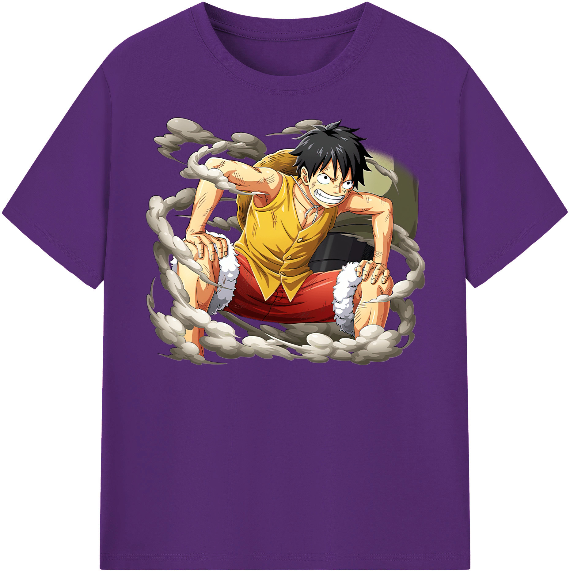 ワンピース モンキー・D・ルフィ ONE PIECE Monkey D. Luffy 綿100％半袖Tシャツ（フロントプリント）