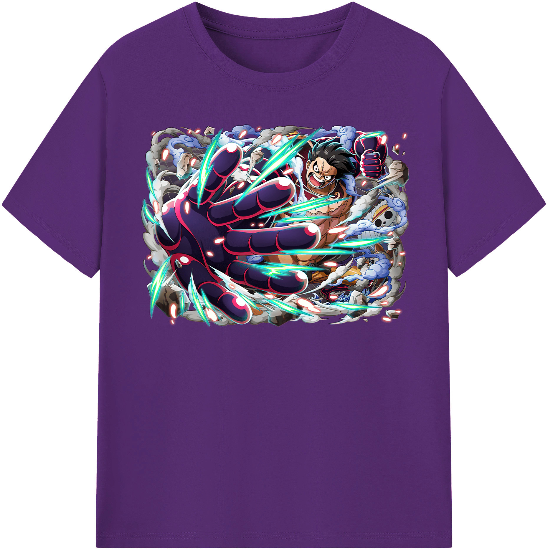 ワンピース モンキー・D・ルフィ ONE PIECE Monkey D. Luffy 綿100％半袖Tシャツ（フロントプリント）