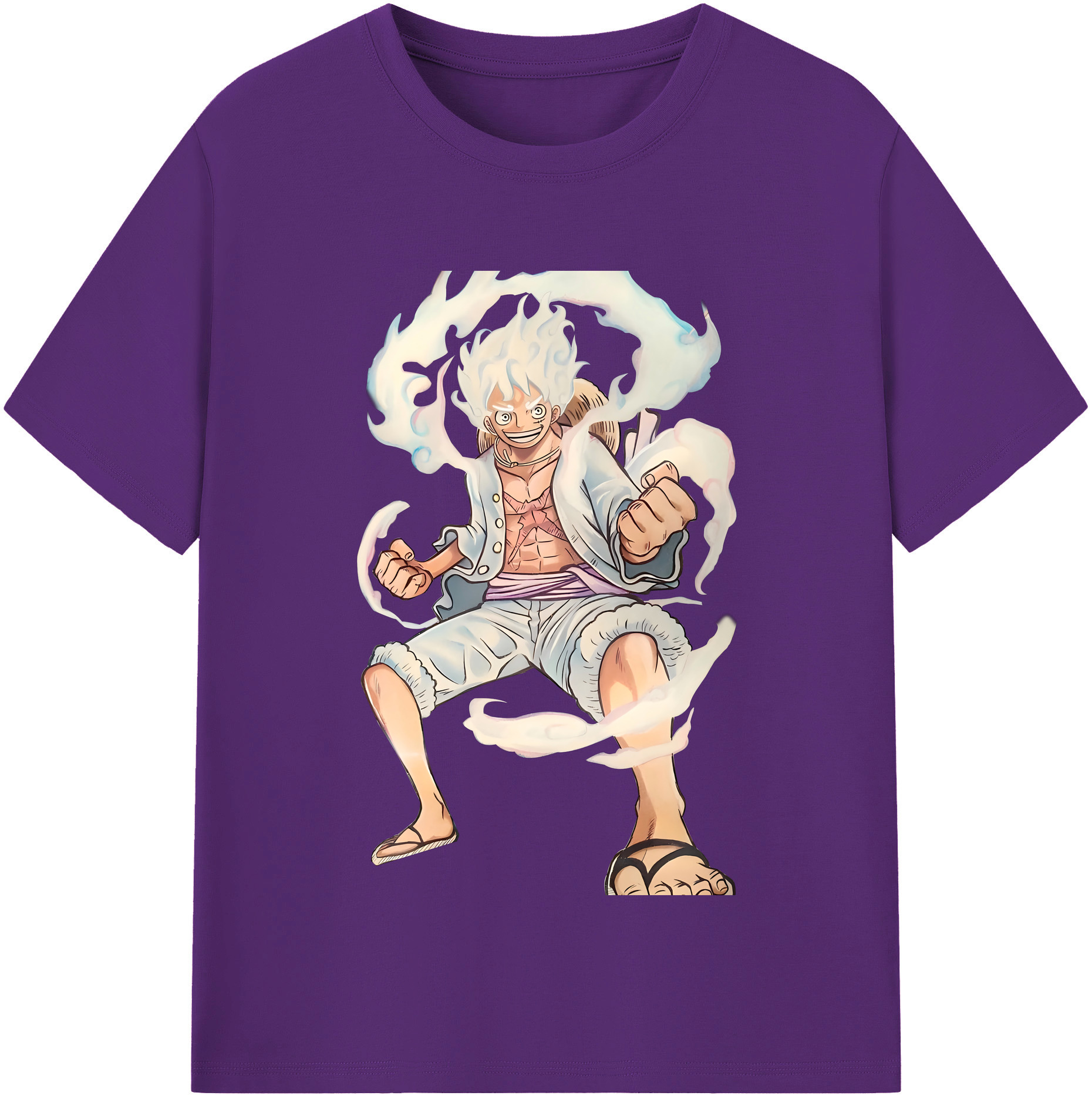 ワンピース モンキー・D・ルフィ ONE PIECE Monkey D. Luffy 綿100％半袖Tシャツ（フロントプリント）