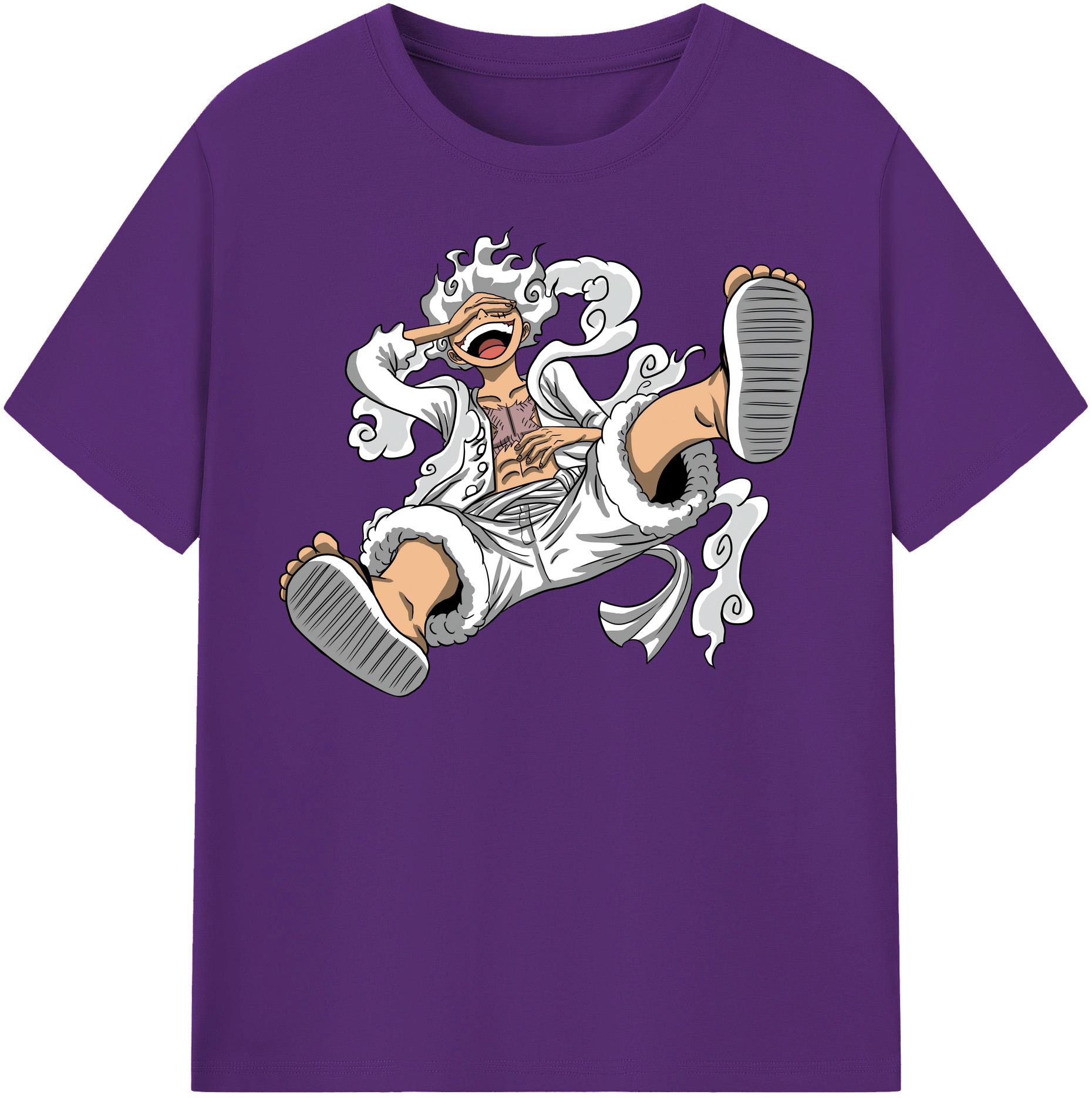 ワンピース モンキー・D・ルフィ ONE PIECE Monkey D. Luffy 綿100％半袖Tシャツ（フロントプリント）