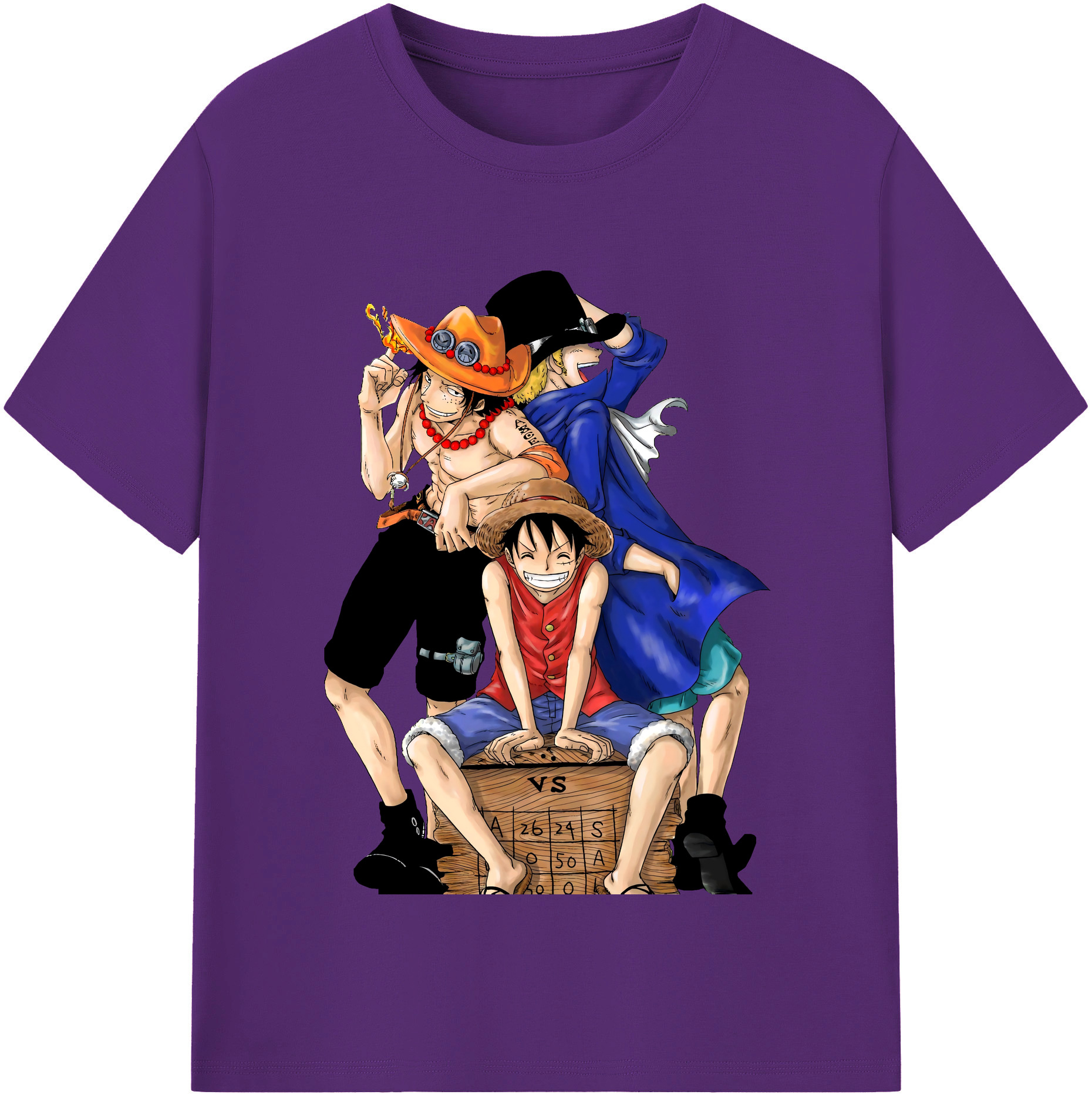 ワンピース モンキー・D・ルフィ ONE PIECE Monkey D. Luffy 綿100％半袖Tシャツ（フロントプリント）