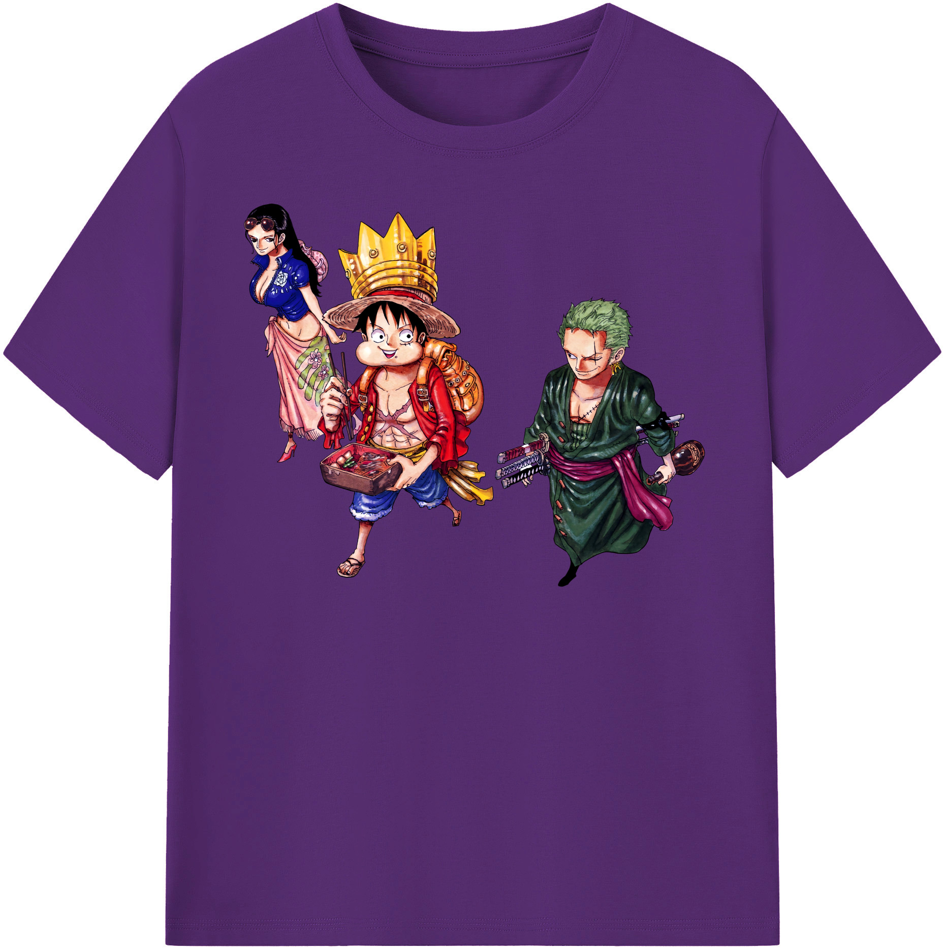 ワンピース モンキー・D・ルフィ ONE PIECE Monkey D. Luffy 綿100％半袖Tシャツ（フロントプリント）