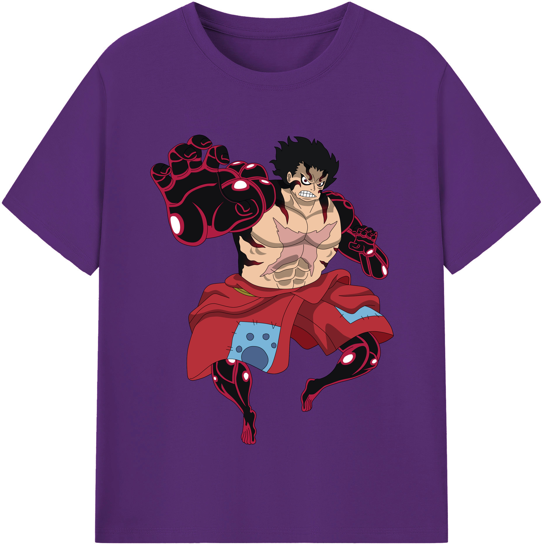 ワンピース モンキー・D・ルフィ ONE PIECE Monkey D. Luffy 綿100％半袖Tシャツ（フロントプリント）