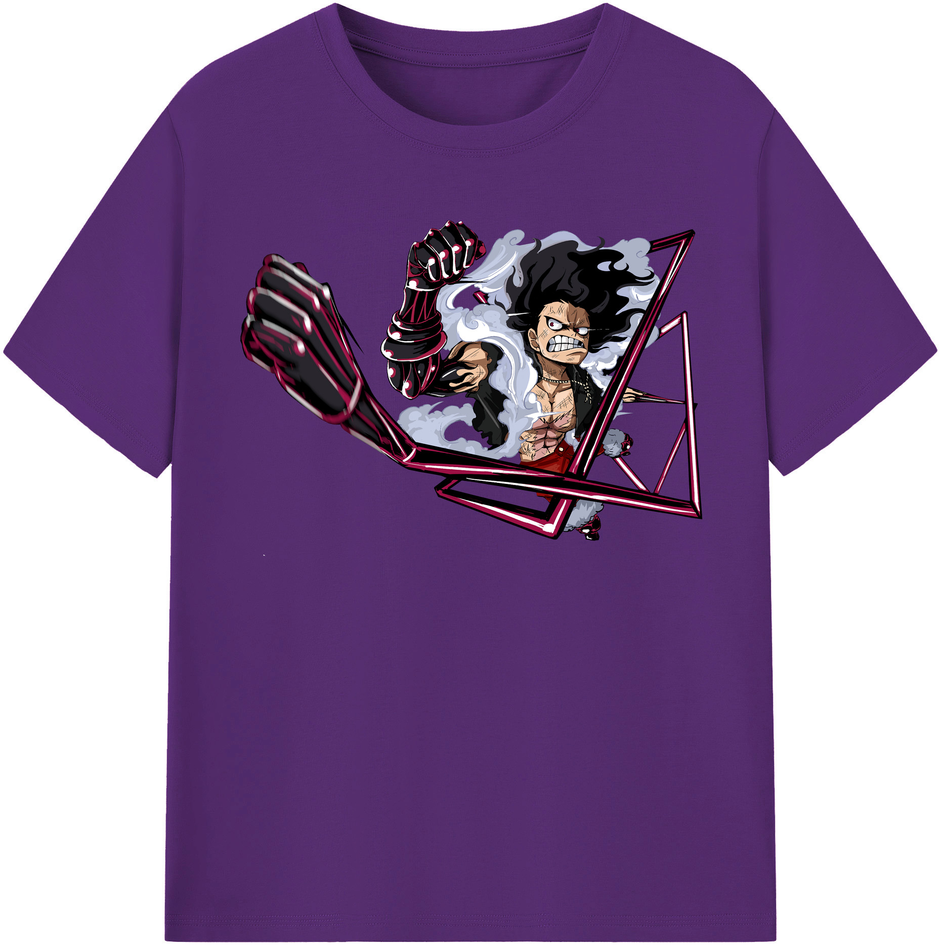 ワンピース モンキー・D・ルフィ ONE PIECE Monkey D. Luffy 綿100％半袖Tシャツ（フロントプリント）