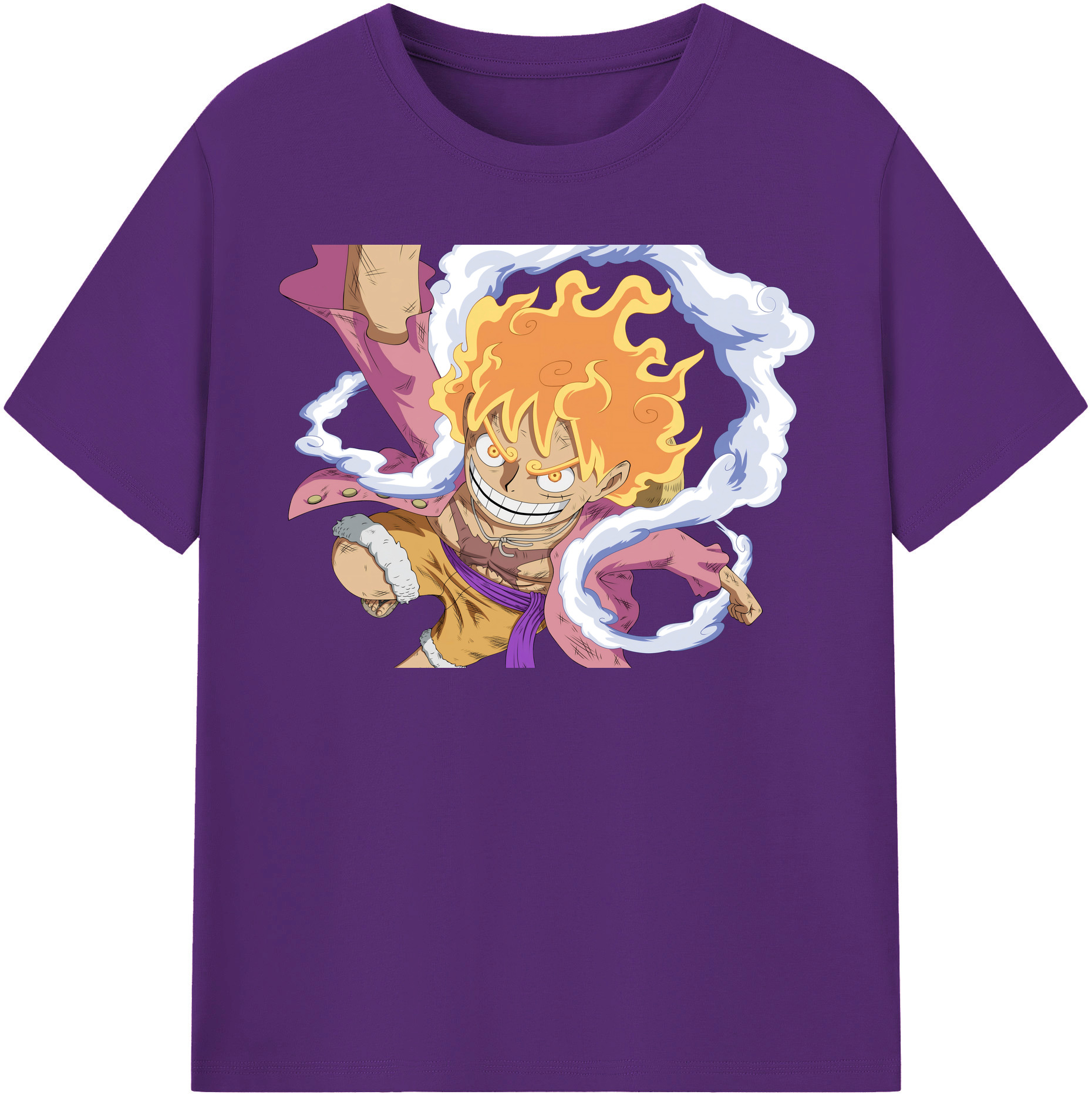 ワンピース モンキー・D・ルフィ ONE PIECE Monkey D. Luffy 綿100％半袖Tシャツ（フロントプリント）