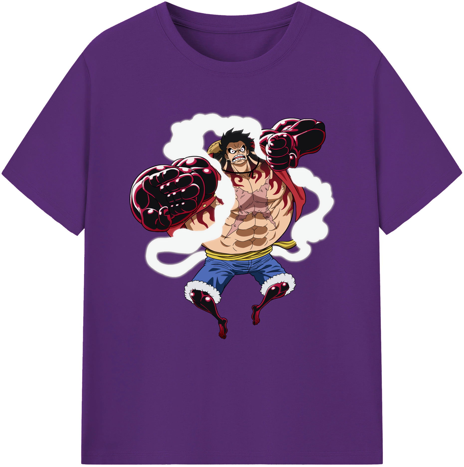 ワンピース モンキー・D・ルフィ ONE PIECE Monkey D. Luffy 綿100％半袖Tシャツ（フロントプリント）
