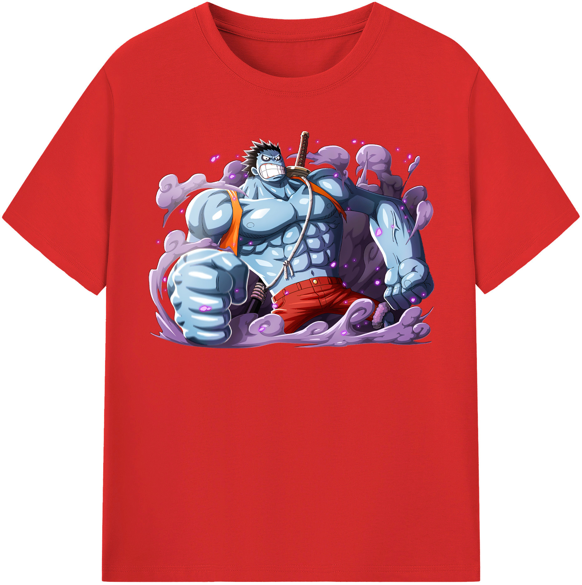 ワンピース モンキー・D・ルフィ ONE PIECE Monkey D. Luffy 綿100％半袖Tシャツ（フロントプリント）