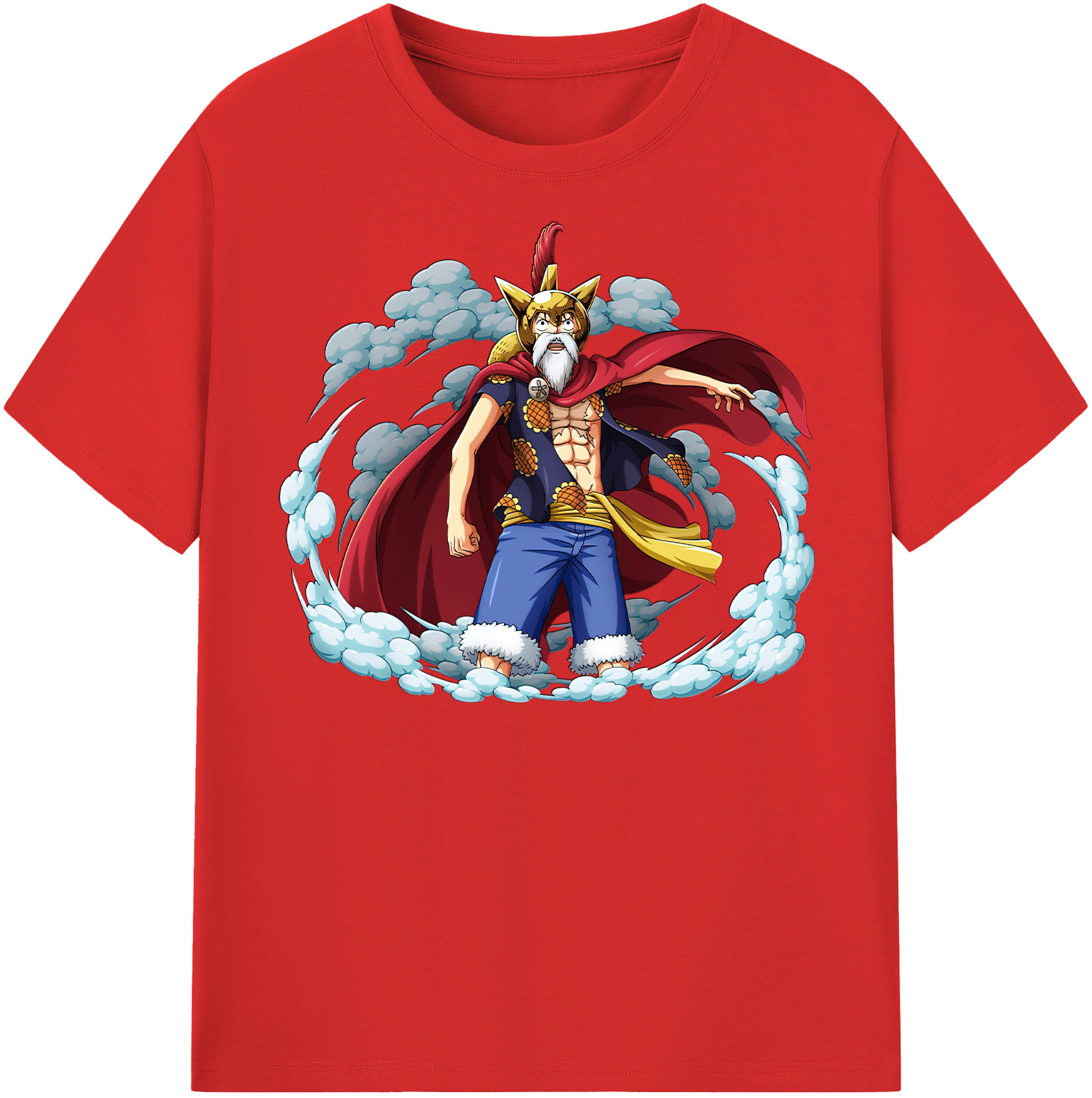 ワンピース モンキー・D・ルフィ ONE PIECE Monkey D. Luffy 綿100％半袖Tシャツ（フロントプリント）