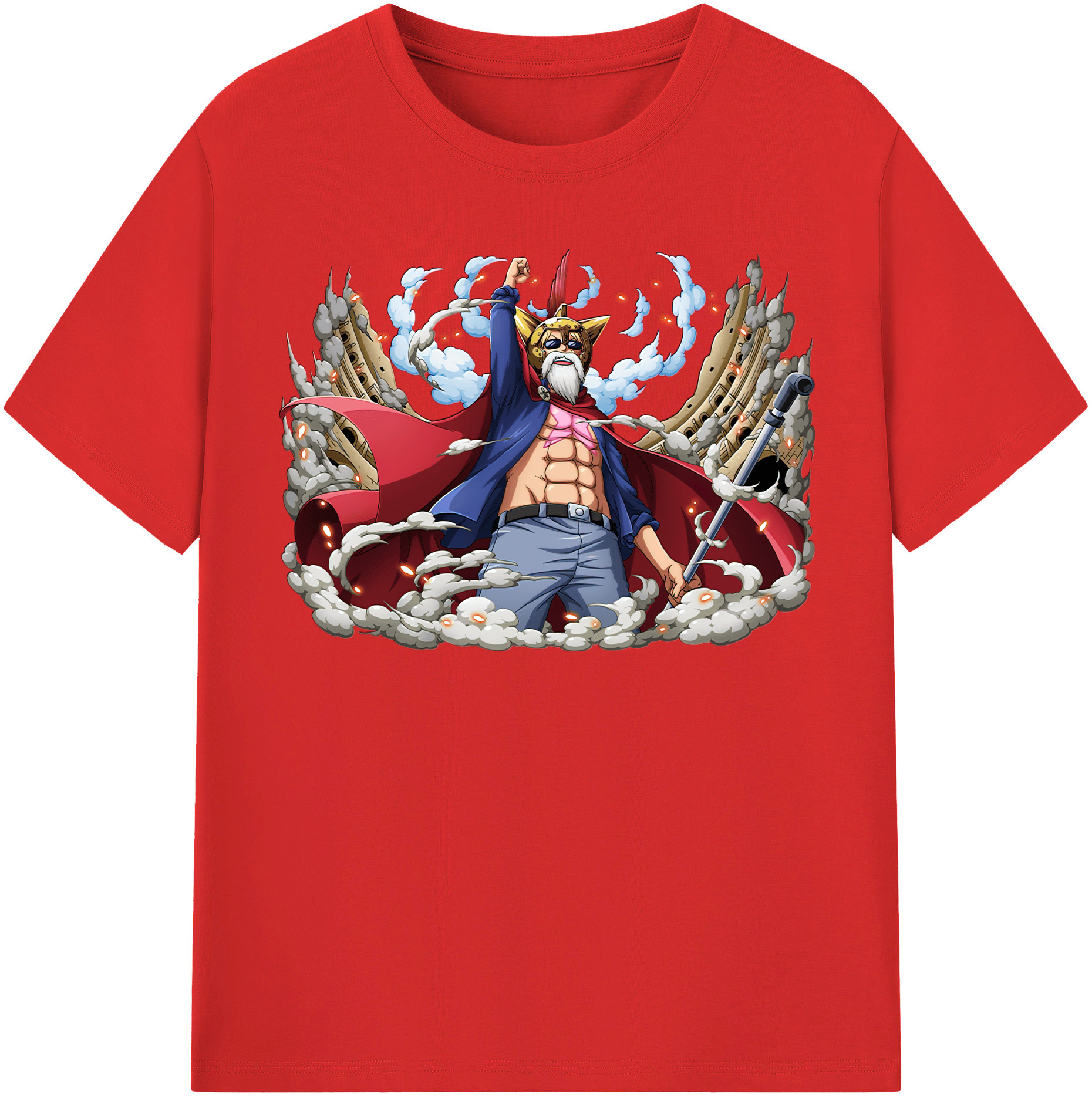 ワンピース モンキー・D・ルフィ ONE PIECE Monkey D. Luffy 綿100％半袖Tシャツ（フロントプリント）