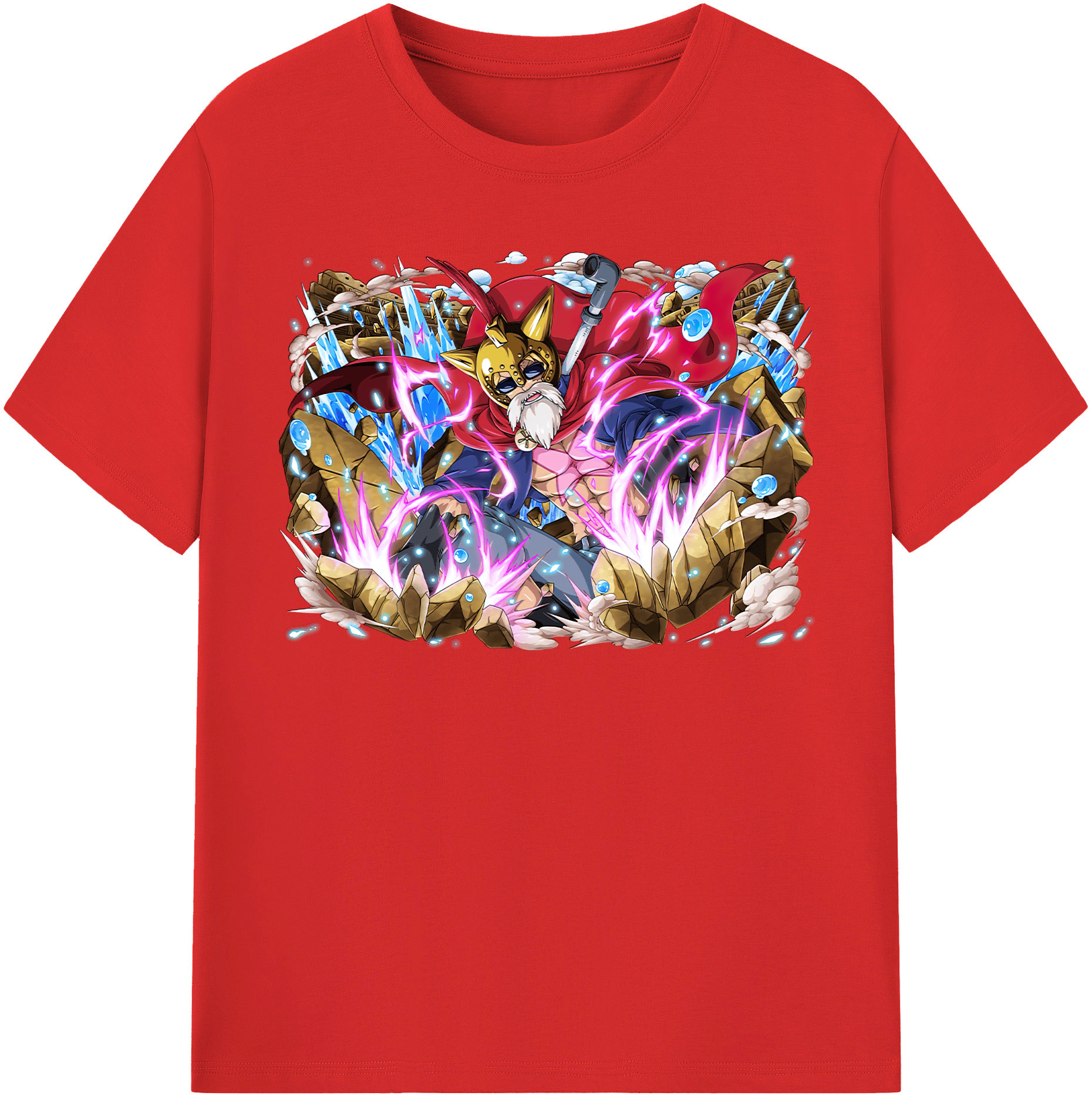 ワンピース モンキー・D・ルフィ ONE PIECE Monkey D. Luffy 綿100％半袖Tシャツ（フロントプリント）