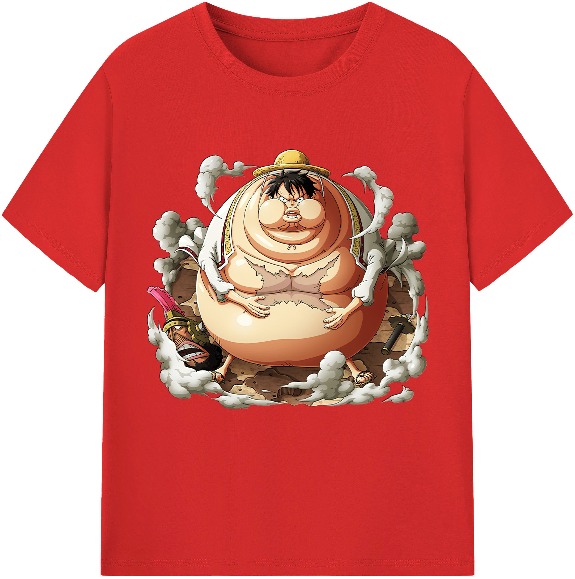 ワンピース モンキー・D・ルフィ ONE PIECE Monkey D. Luffy 綿100％半袖Tシャツ（フロントプリント）