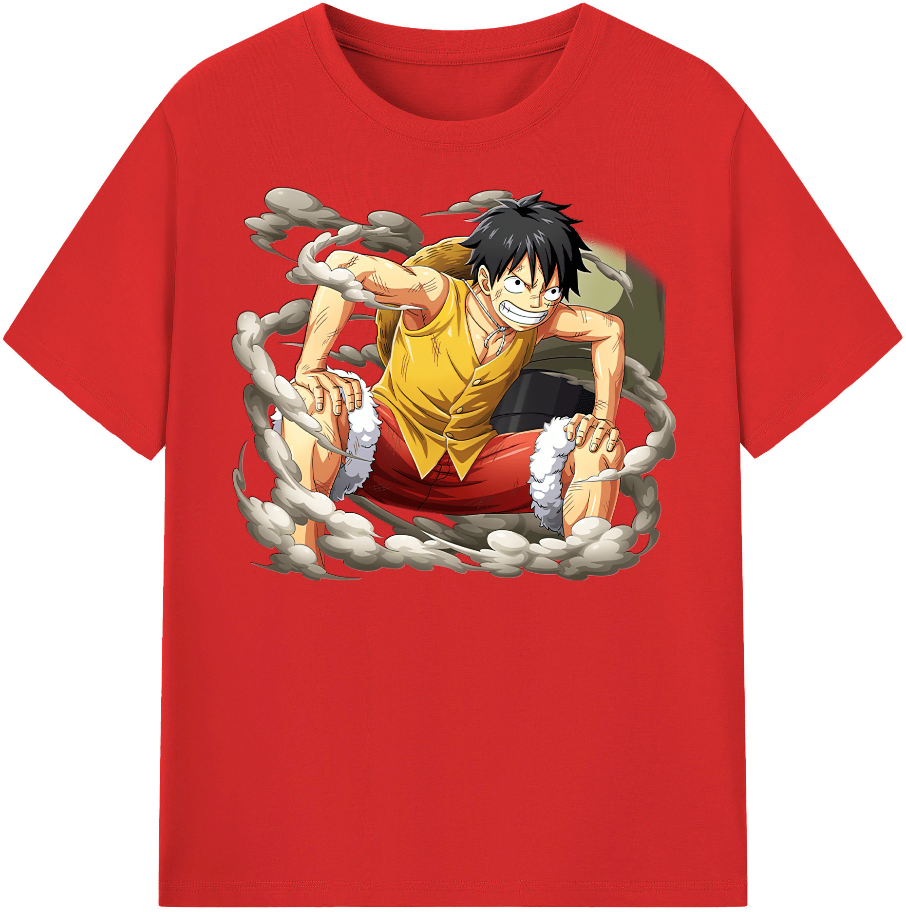 ワンピース モンキー・D・ルフィ ONE PIECE Monkey D. Luffy 綿100％半袖Tシャツ（フロントプリント）