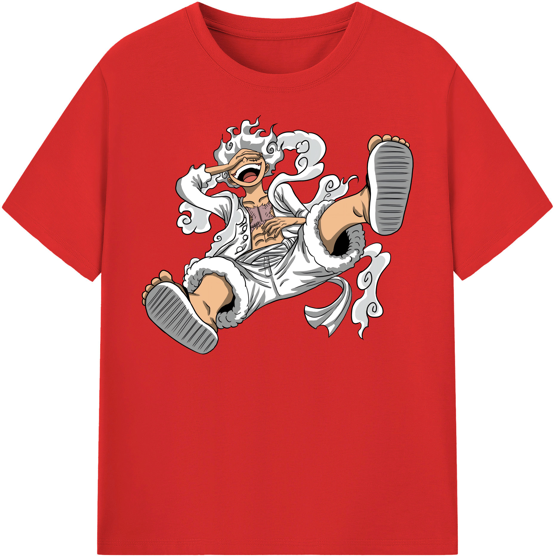 ワンピース モンキー・D・ルフィ ONE PIECE Monkey D. Luffy 綿100％半袖Tシャツ（フロントプリント）