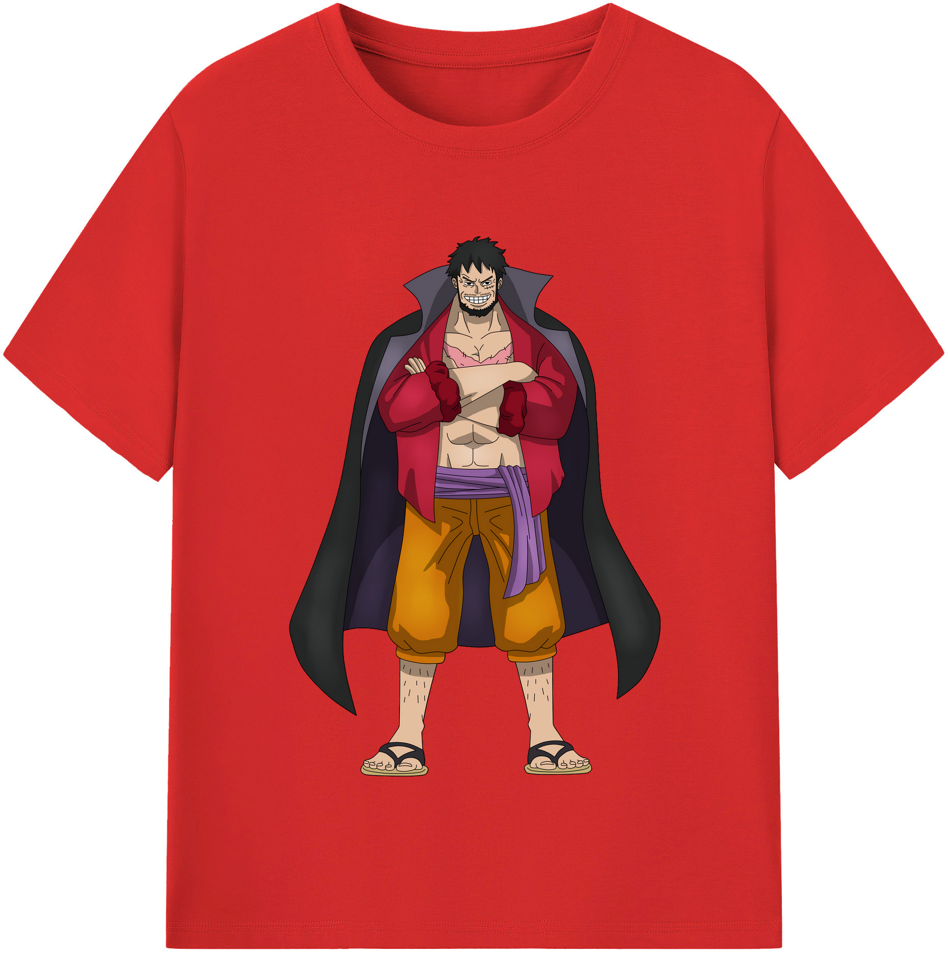 ワンピース モンキー・D・ルフィ ONE PIECE Monkey D. Luffy 綿100％半袖Tシャツ（フロントプリント）