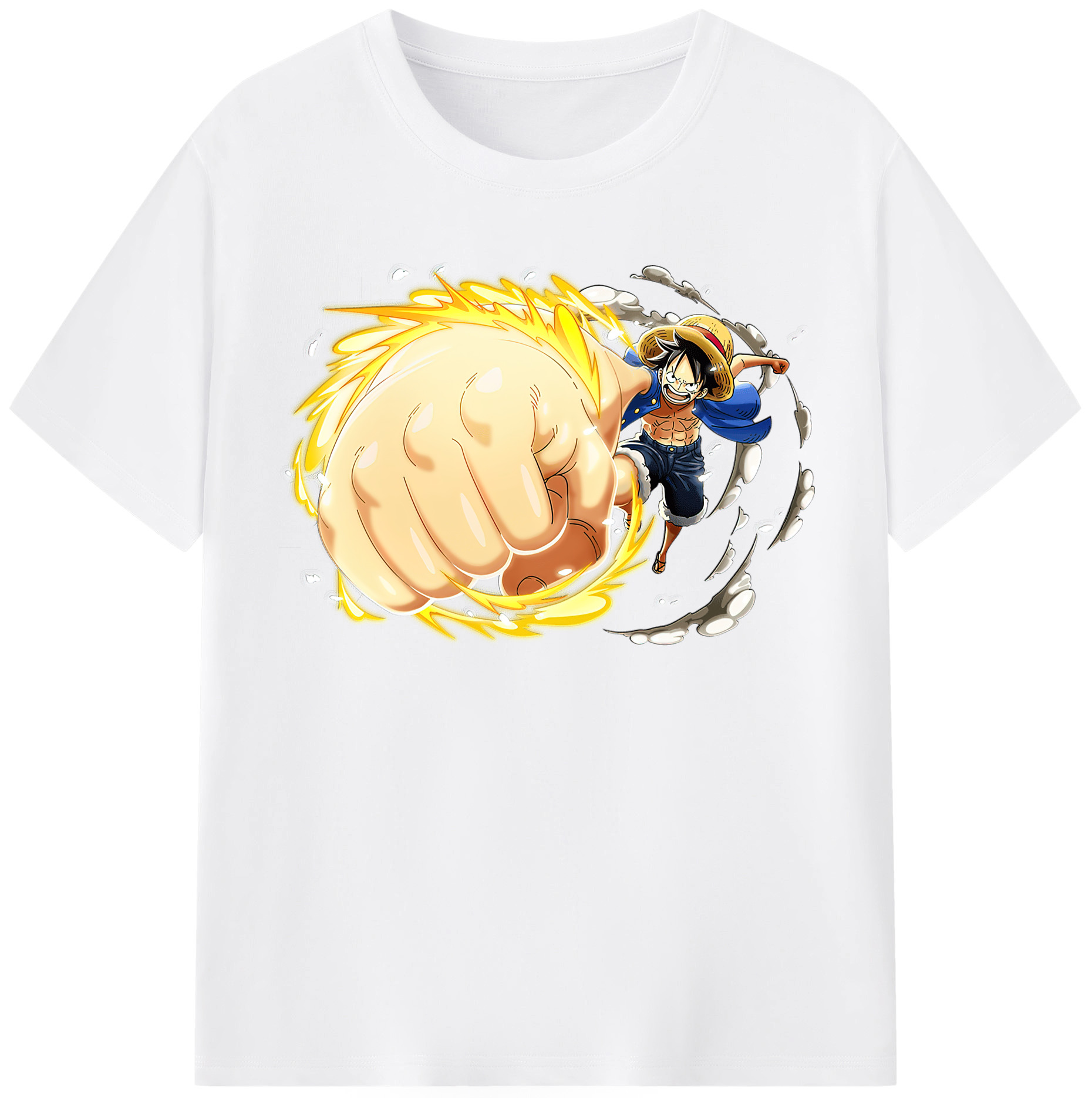 ワンピース モンキー・D・ルフィ ONE PIECE Monkey D. Luffy 綿100％半袖Tシャツ（フロントプリント）